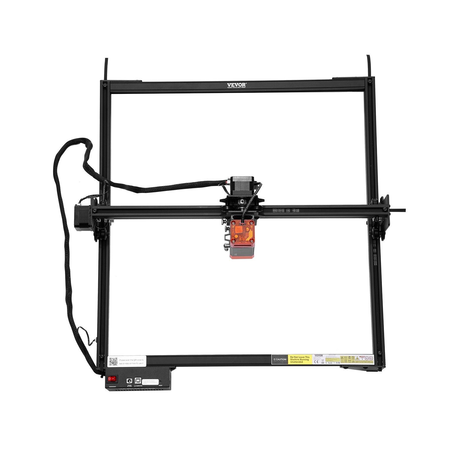 Laser Engraver, 10W Output, Laser Engraving Cutter Machine, 14.9 x 15.7 in/38 x 40 cm Working Area, 10000 mm/min Movement Speed, Compressed Spot with Eye Protection, for Wood, Certain Metal