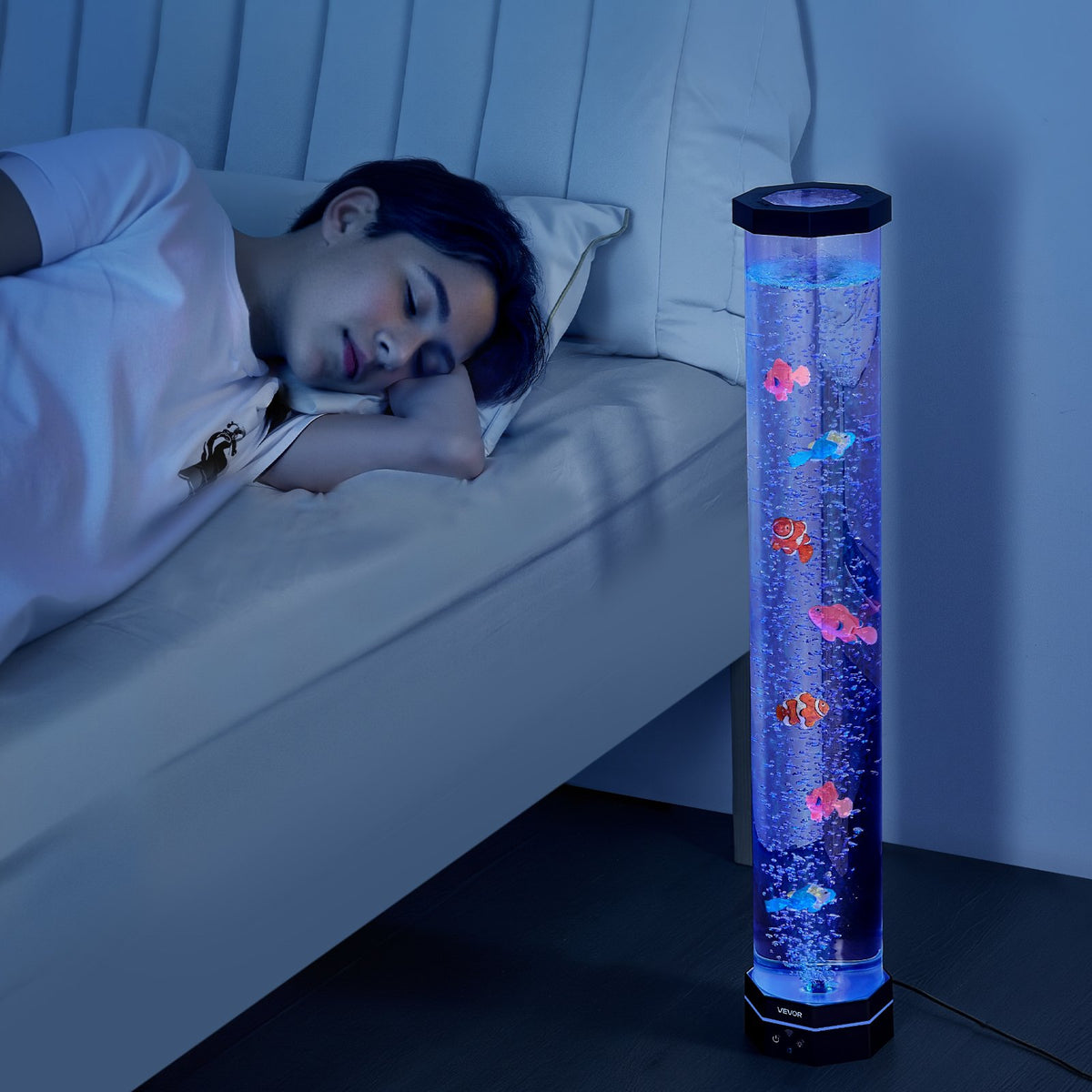 VEVOR Bubble Tube Lamp 16 Color 80 cm Sensory Aquarium Lamp for Relief Calming