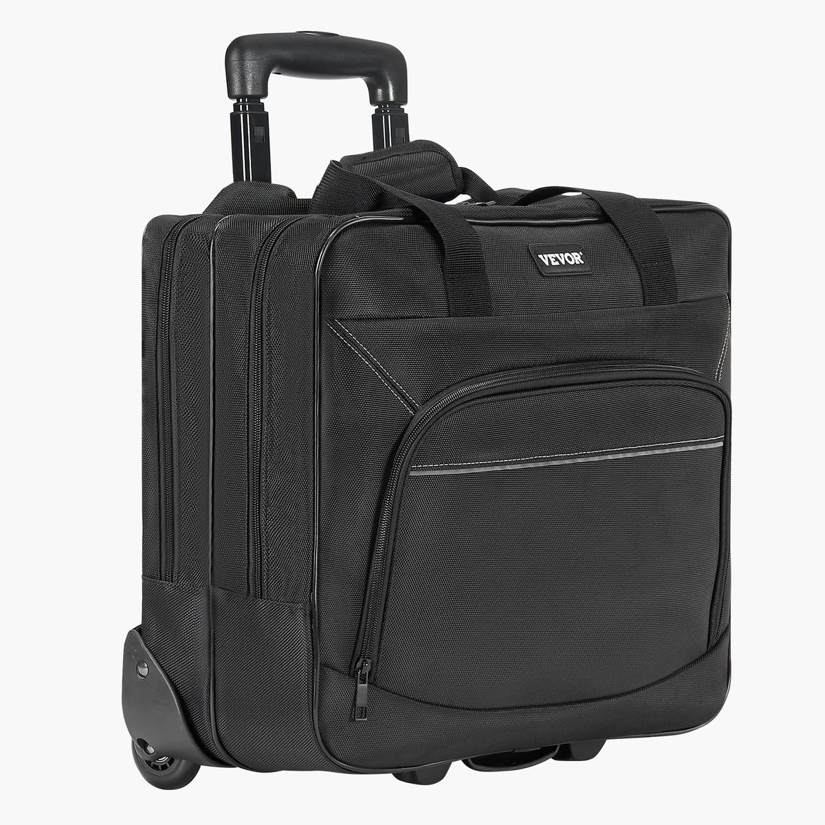 VEVOR Rolling Laptop Bag 39.62 cm Wheeled Computer Bag for Women &amp; Men Black