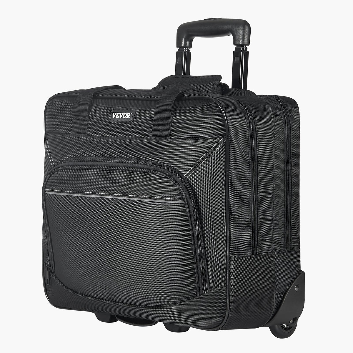 VEVOR Rolling Laptop Bag 39.62 cm Wheeled Computer Bag for Women & Men Black