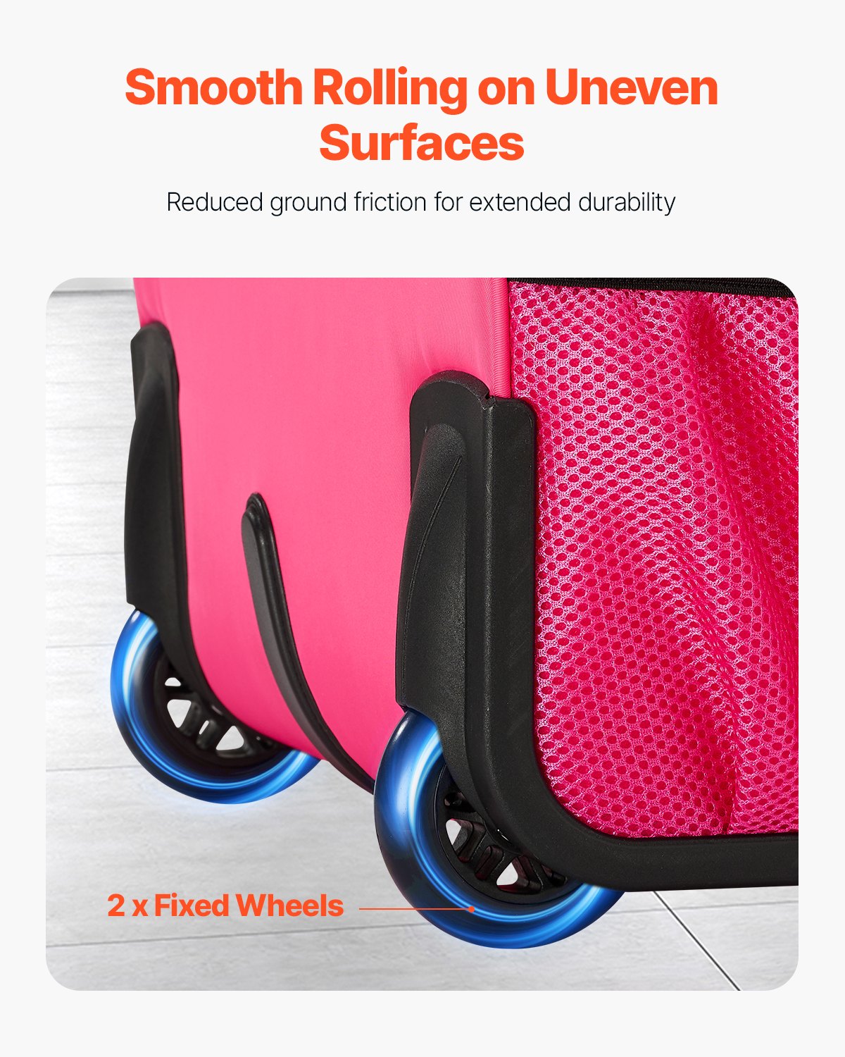 VEVOR Rolling Laptop Bag, Fits Up to 17.3 Inch Laptop, Wheeled Briefcase, Roller Computer Tote Bag with 2 Fixed Wheels & Telescoping Handle, Laptop Case for Work Travel Business Office, Red