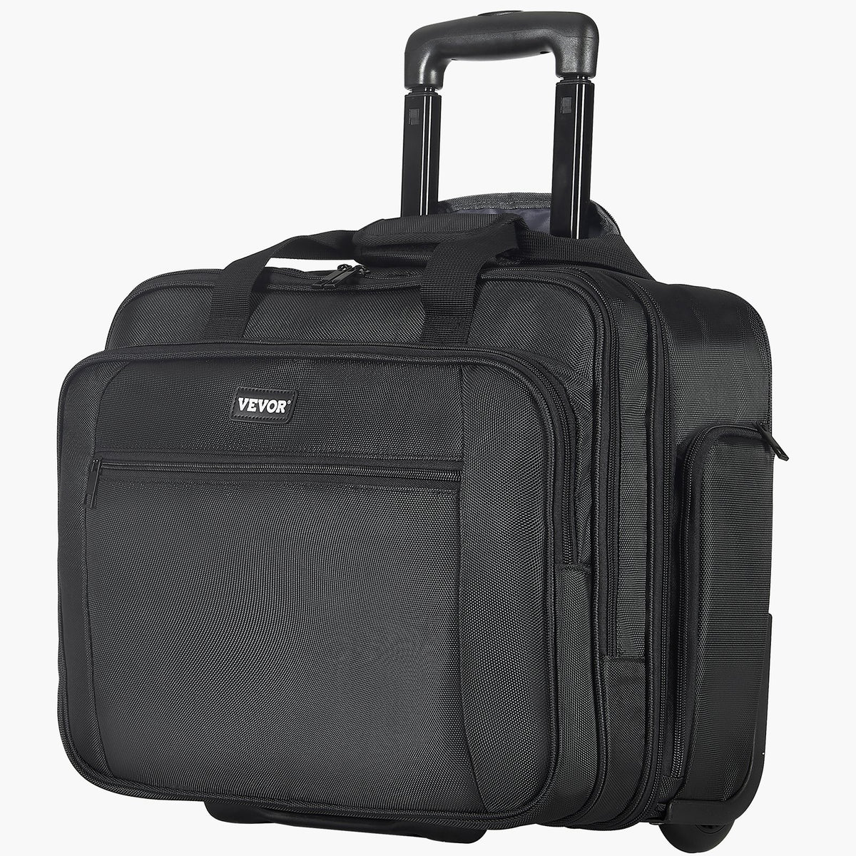 VEVOR Rolling Laptop Bag 43.94 cm Wheeled Computer Bag for Women & Men Black
