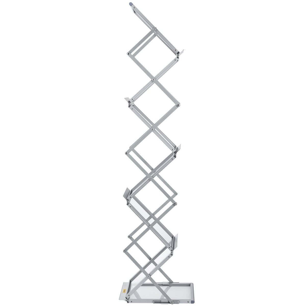 VEVOR Literature Rack, 6 Pockets, Pop up Aluminum Magazine Rack, Lightweight Catalog Holder Stand w/Carrying Bag for Living Room, Hotel, Trade Show, Exhibition, Office