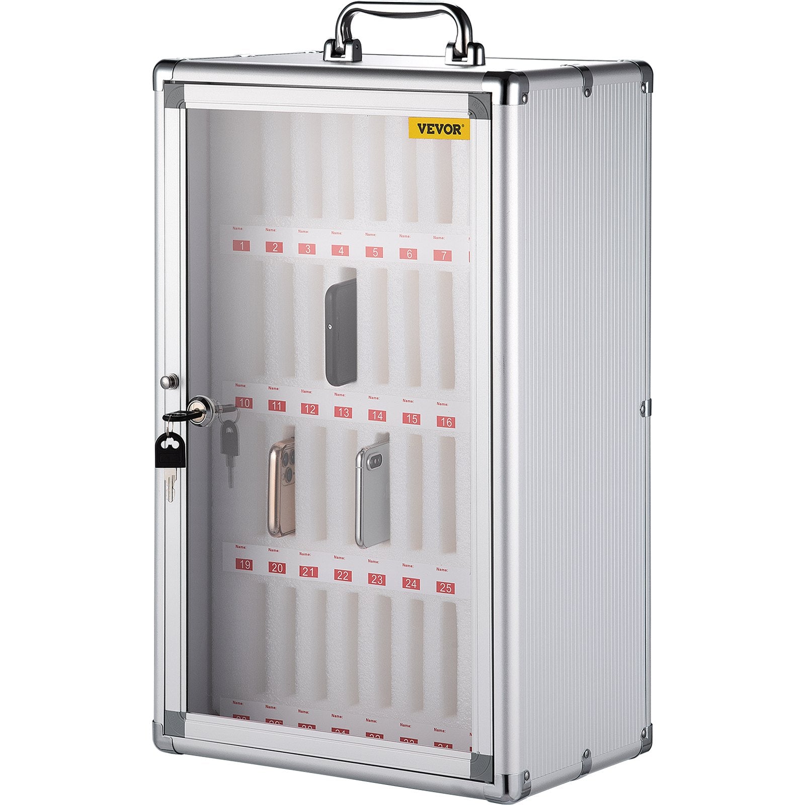 VEVOR Cell Phones Storage Cabinet Clear Pocket Chart Storage Locker Box 36 Slots