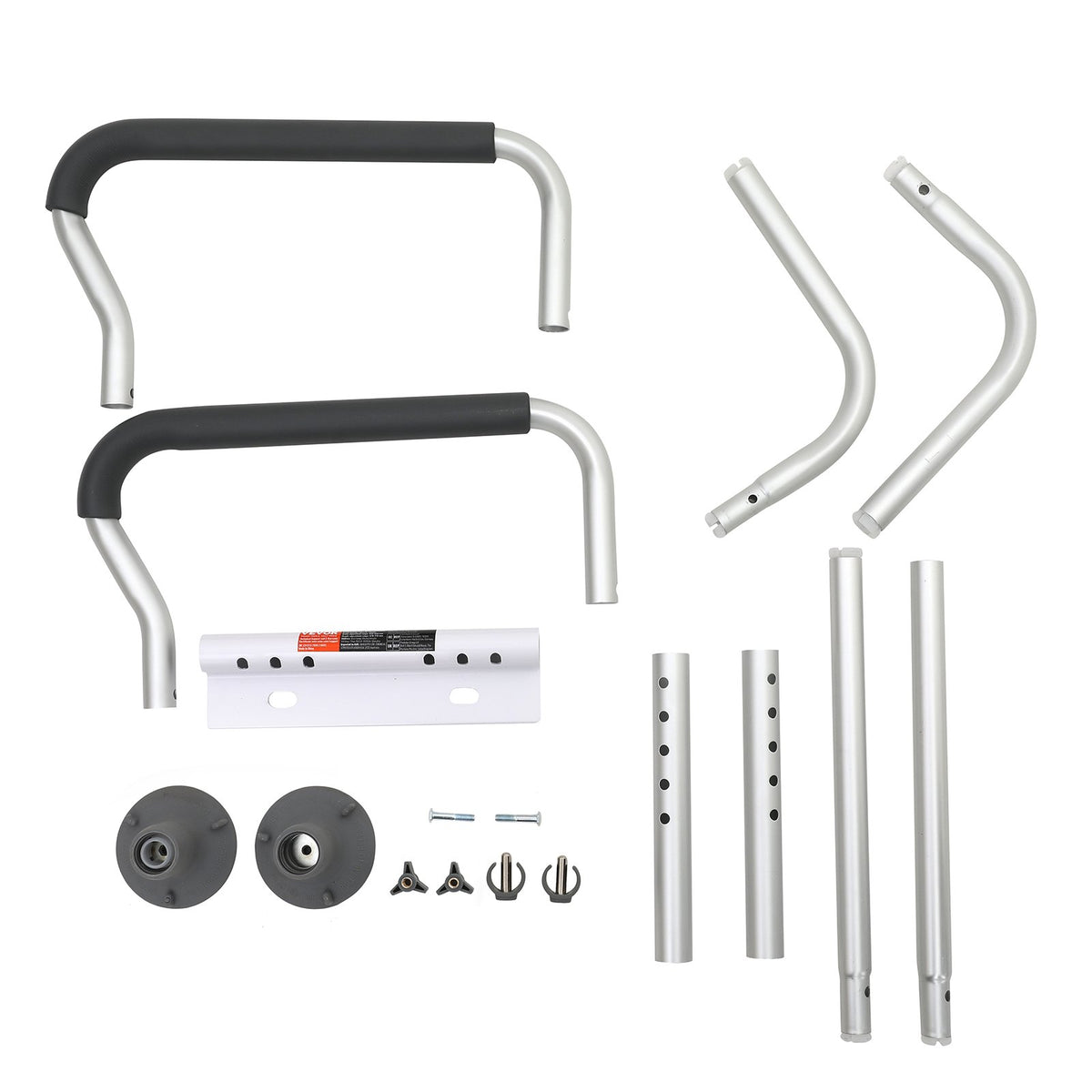 VEVOR Toilet Safety Rail, Bathroom Toilet Seat Frame, Adjustable Width & Height Fit Most Toilets, Supports 136 kg, Toilet Handles Grab Bars with Padded Armrests for Handicap, Disabled, Seniors