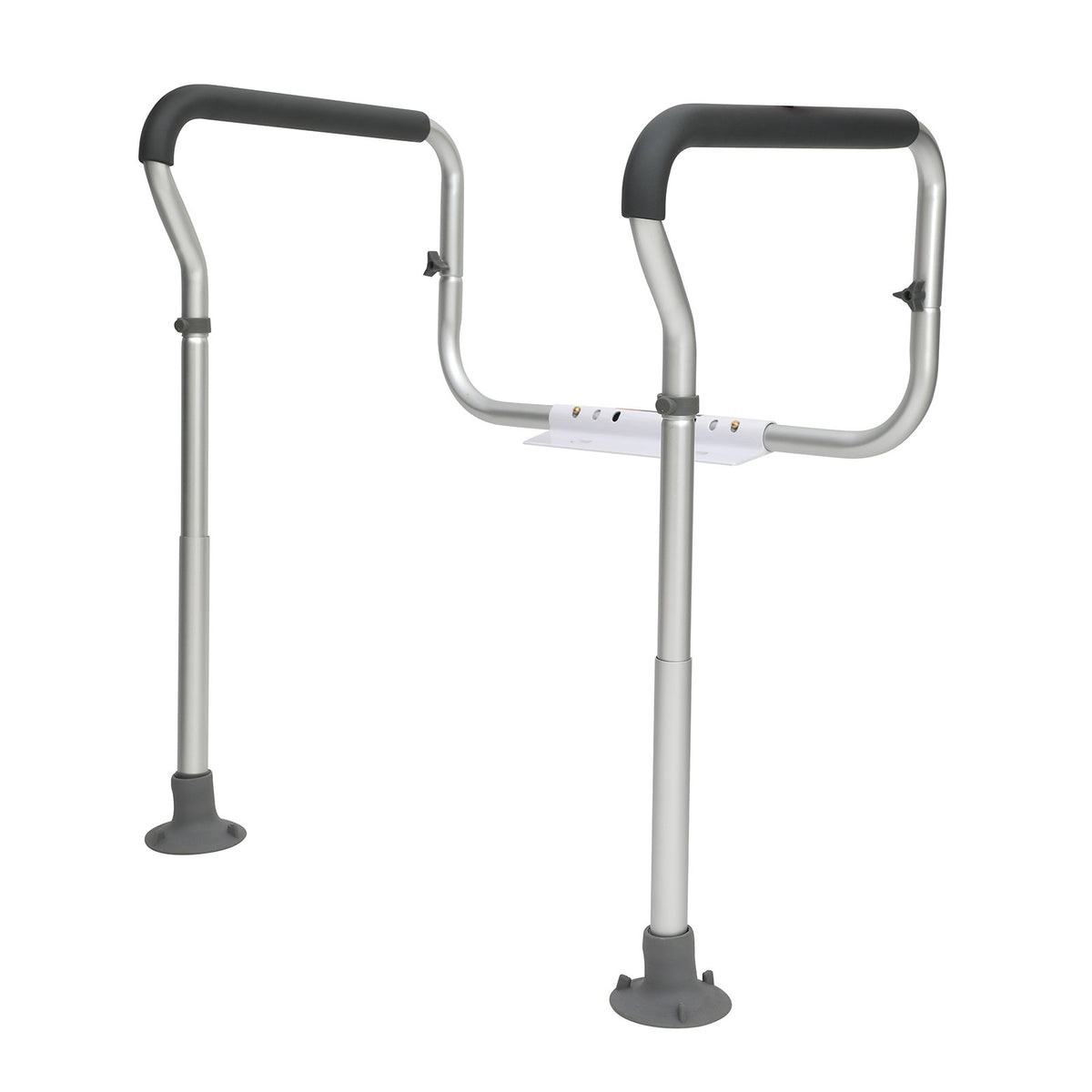 VEVOR Toilet Safety Rail, Bathroom Toilet Seat Frame, Adjustable Width & Height Fit Most Toilets, Supports 136 kg, Toilet Handles Grab Bars with Padded Armrests for Handicap, Disabled, Seniors