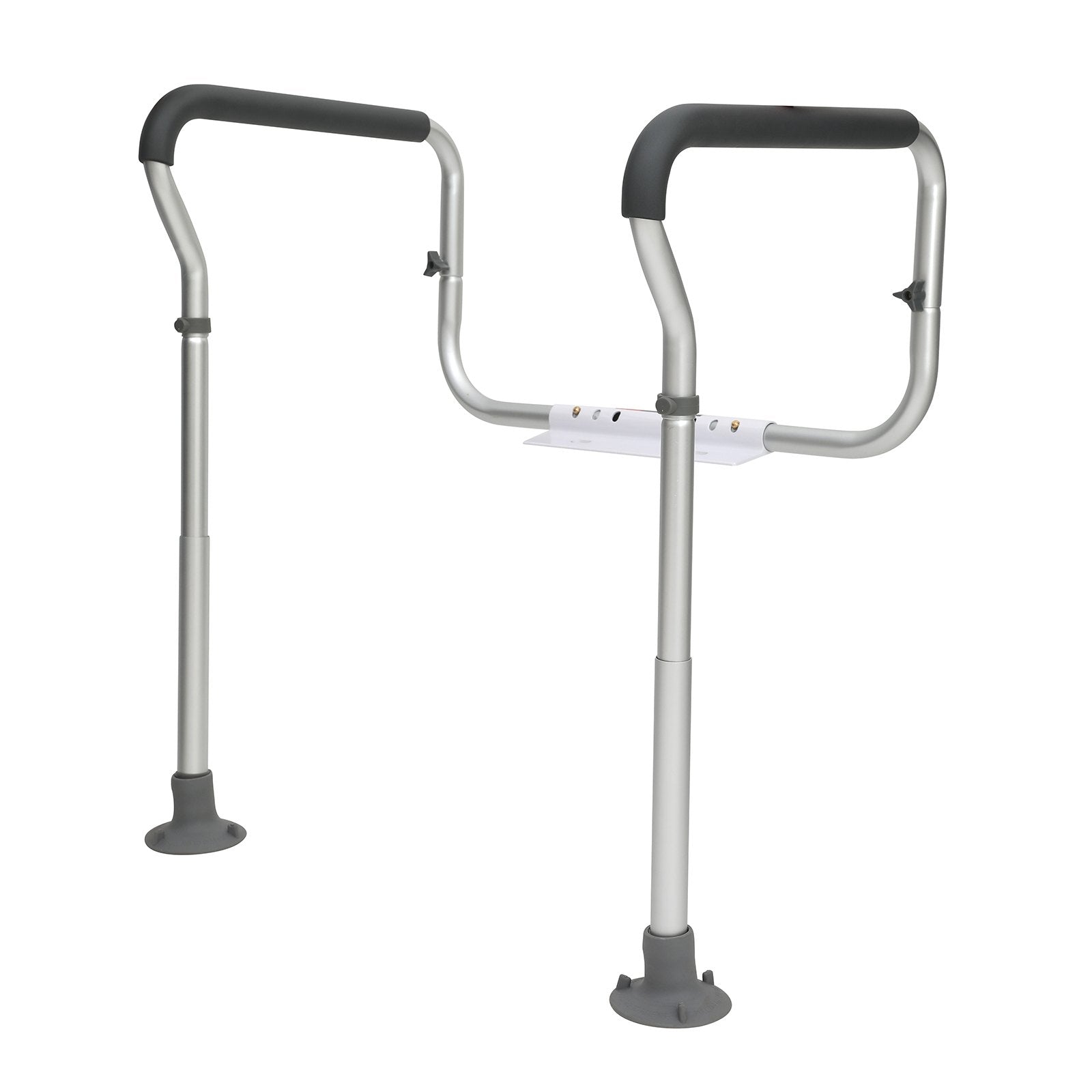 VEVOR Toilet Safety Rail, Bathroom Toilet Seat Frame, Adjustable Width & Height Fit Most Toilets, Supports 136 kg, Toilet Handles Grab Bars with Padded Armrests for Handicap, Disabled, Seniors