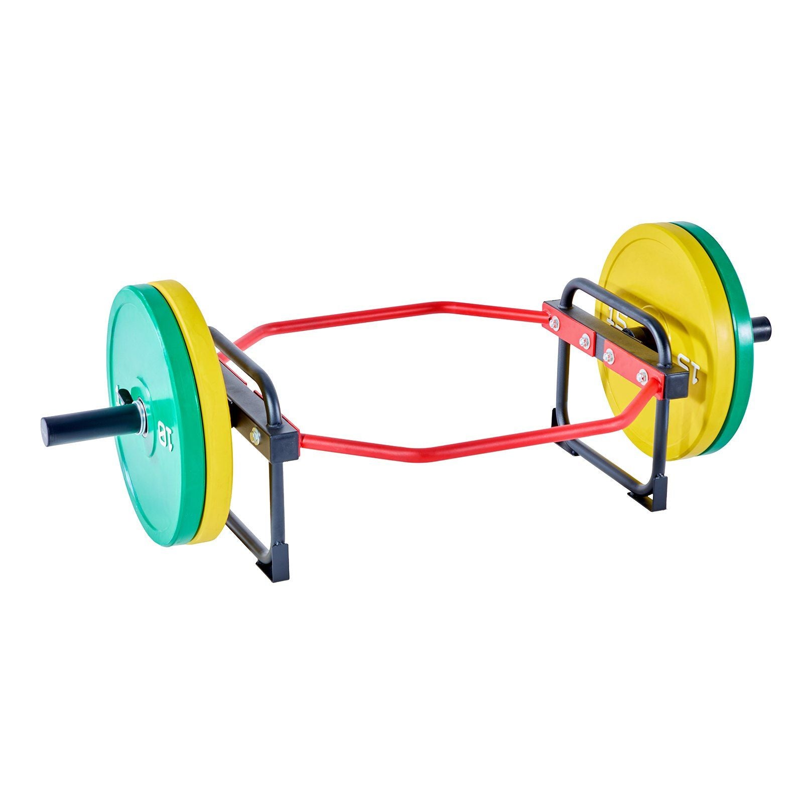 Trap Bar Hex Bar, 50mm Hex Barbell, 240 kg Capacity Shrug Bars, Weightlifting and Strength Training Equipment, Home Gym for Squats, Deadlifts, Shoulder Presses, Red