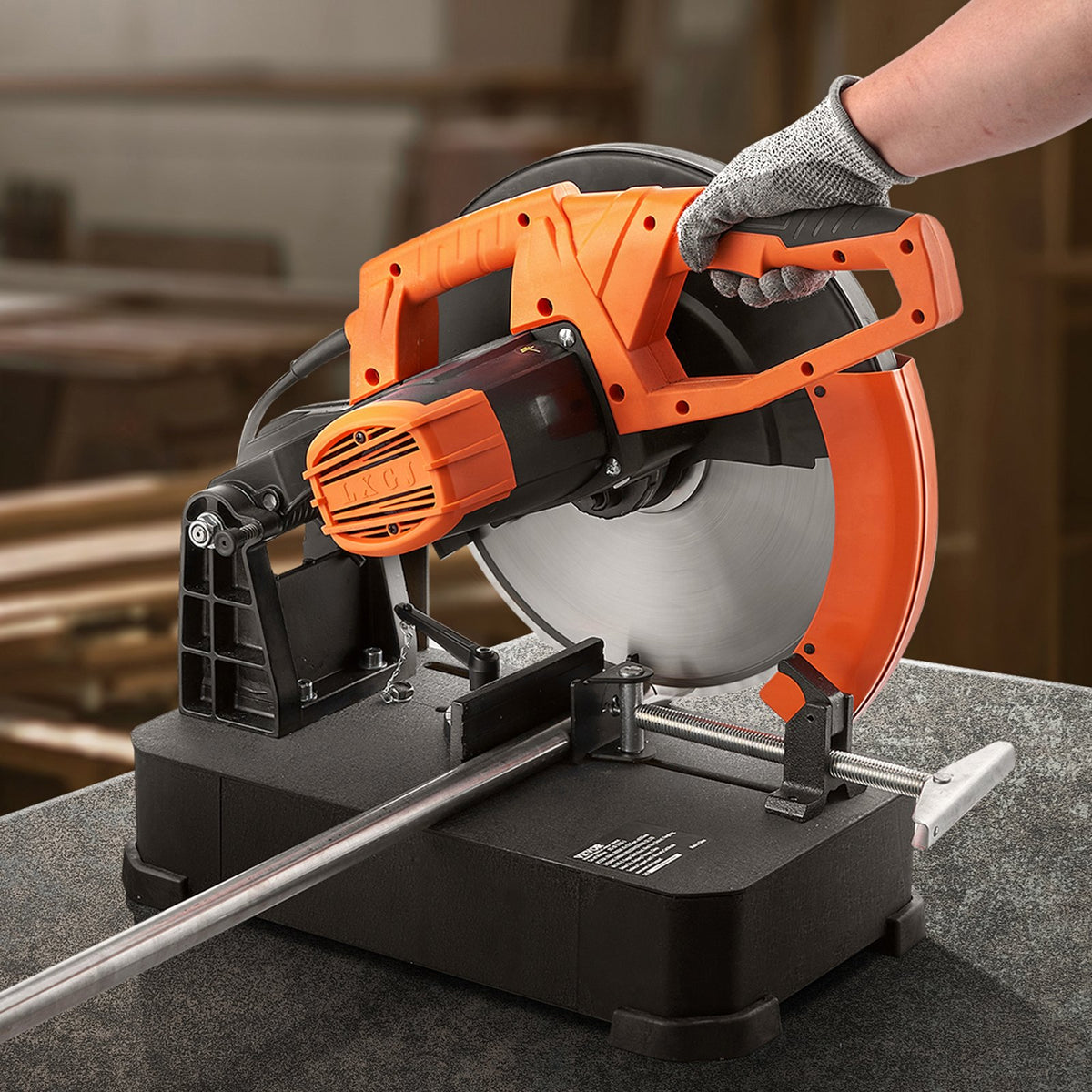 VEVOR Chop Saw, 14"/355mm Blade Diameter Cut Off Saw, 2800W 1200RPM Steel Cutting Machine, Adjustable Dry Cut Chop Saw, Miter Saw for Cutting Metal Cold Cut Saw for Steel/Rebar/Iron/Aluminum