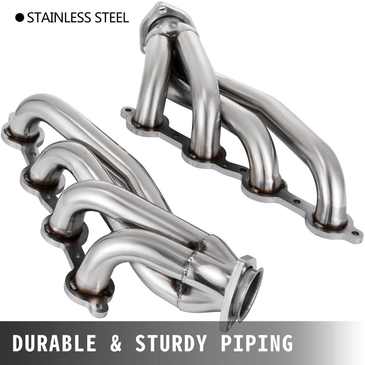 VEVOR Exhaust Header Set 1 5/8" Exhaust Turbo Headers, Stainless Steel Exhaust Manifold Headers, Shorty Engine Conversion LS Swap Exhaust Headers for Chevy Corvette 1963-1981 V8 Engines LS1 LS2 LS3 LS6 LS10 SUV/Truck Car