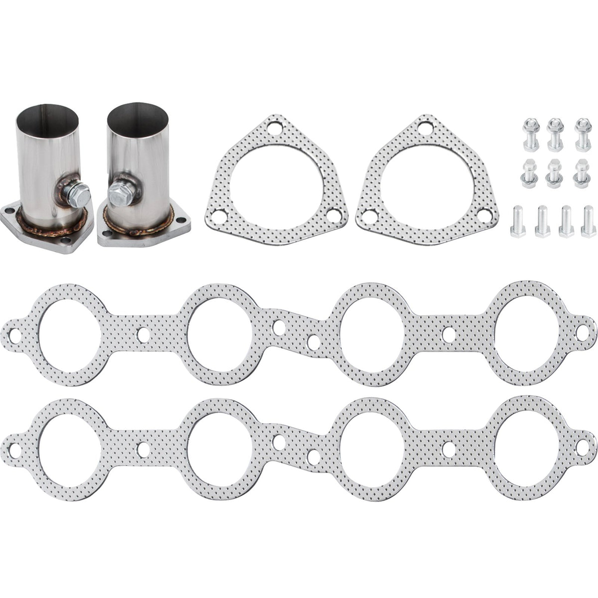 VEVOR Exhaust Header Set 1 5/8" Exhaust Turbo Headers, Stainless Steel Exhaust Manifold Headers, Shorty Engine Conversion LS Swap Exhaust Headers for Chevy Corvette 1963-1981 V8 Engines LS1 LS2 LS3 LS6 LS10 SUV/Truck Car