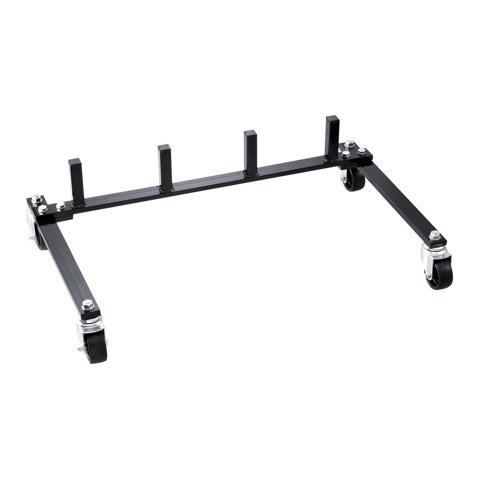Car Dolly Rack, Storage Rack with 360° Rotatable Wheels, Hydraulic Ratchet Trolley Jack Stand Organizer, Jack Stands Holder Storage Rack, 4-Dolly Capacity, Compatible with Most Dollies