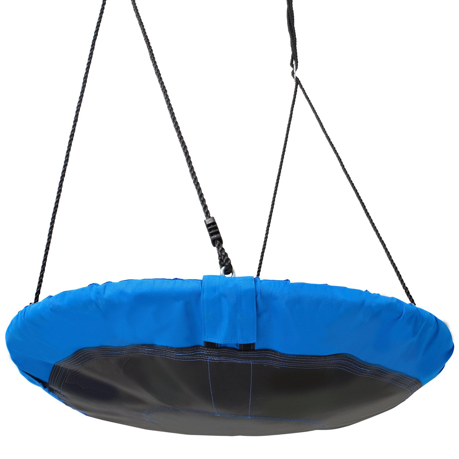 VEVOR Tree Swing, 40 Inch Saucer Swing, 750lbs Weight Capacity, 900D Oxford Fabric Swing Seat with 2 Tree Hanging Straps and Adjustable Multi-Strand Ropes, Round Swing for Kids Outdoor, Blue