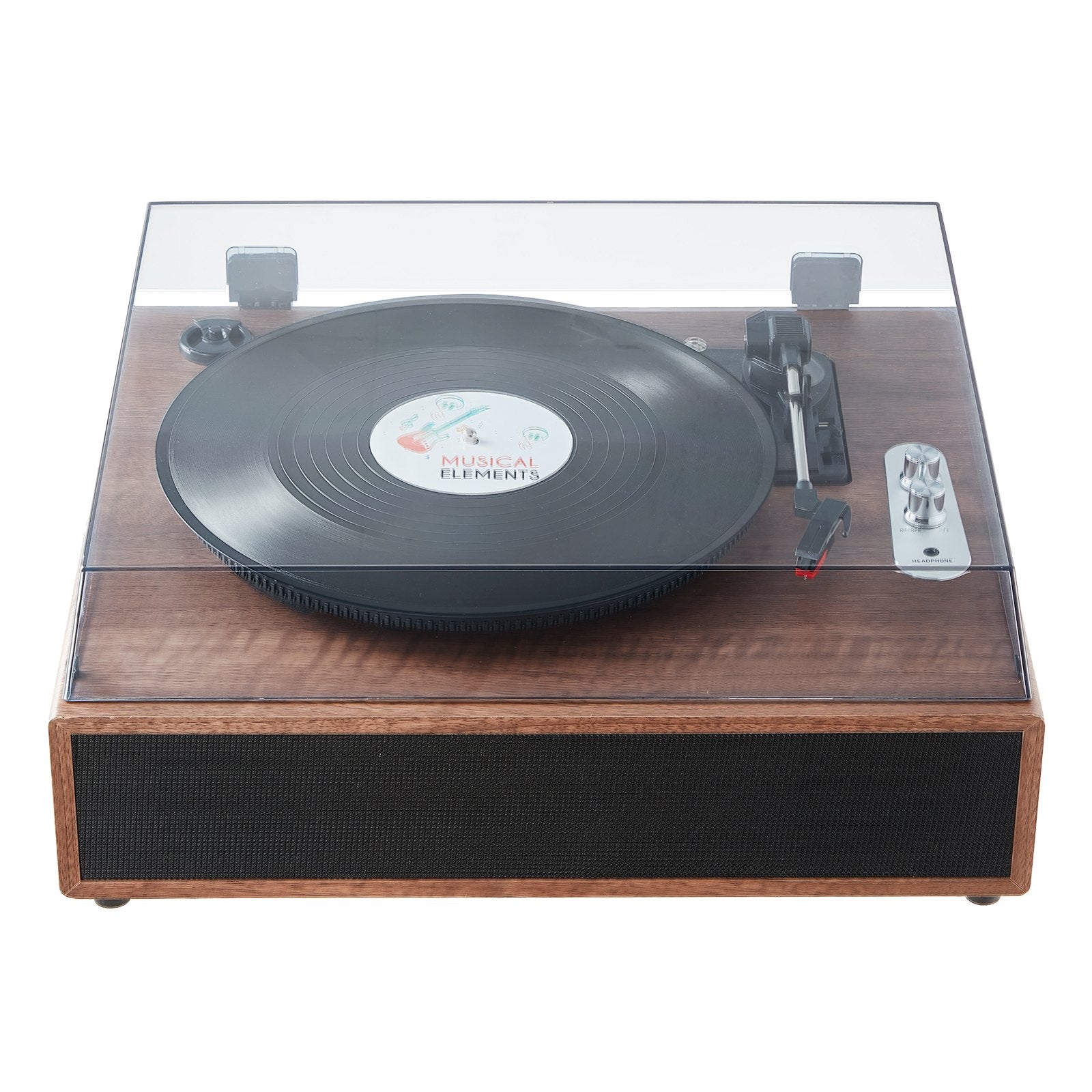 VEVOR Bluetooth Vinyl Record Player 3-Speed Belt Driven Turntable 10W Speakers