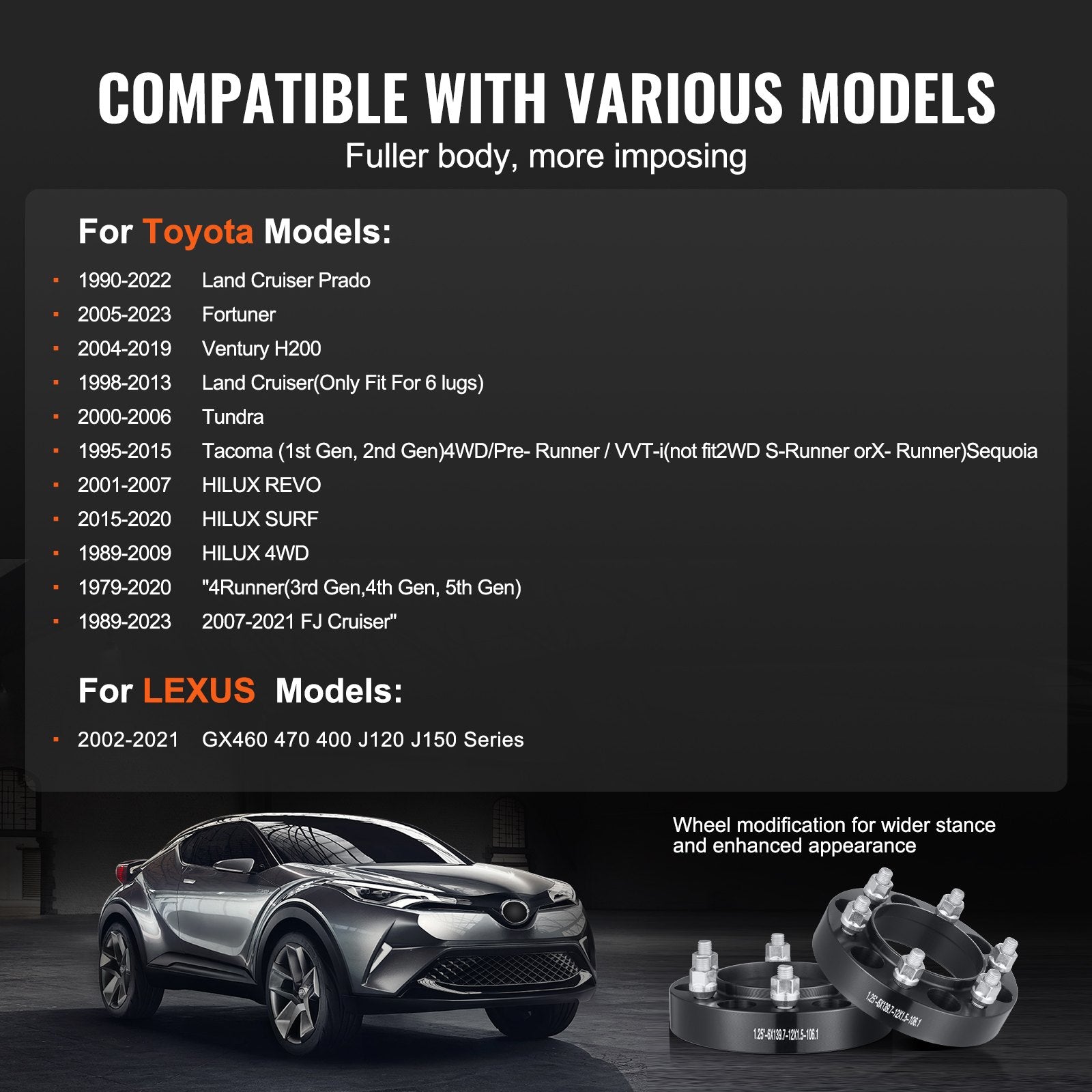 VEVOR 1.25" 6"x5" Wheel Spacers Wheel Adapters 6 Lug Forged Spacer 4 PCS Blue