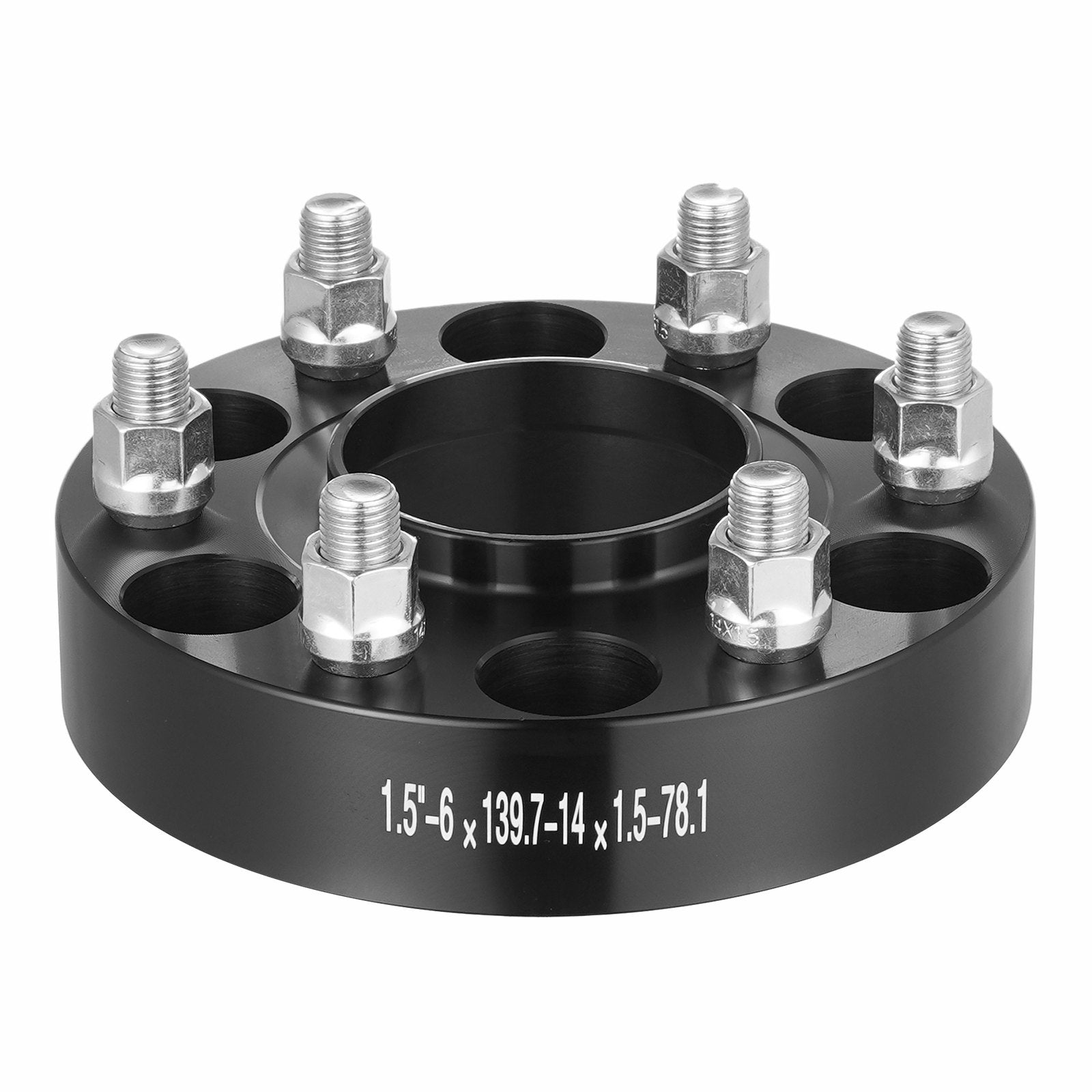 VEVOR 1.5" 6"x5" Wheel Spacers Wheel Adapters 6 Lug Forged Spacer 4 PCS Black
