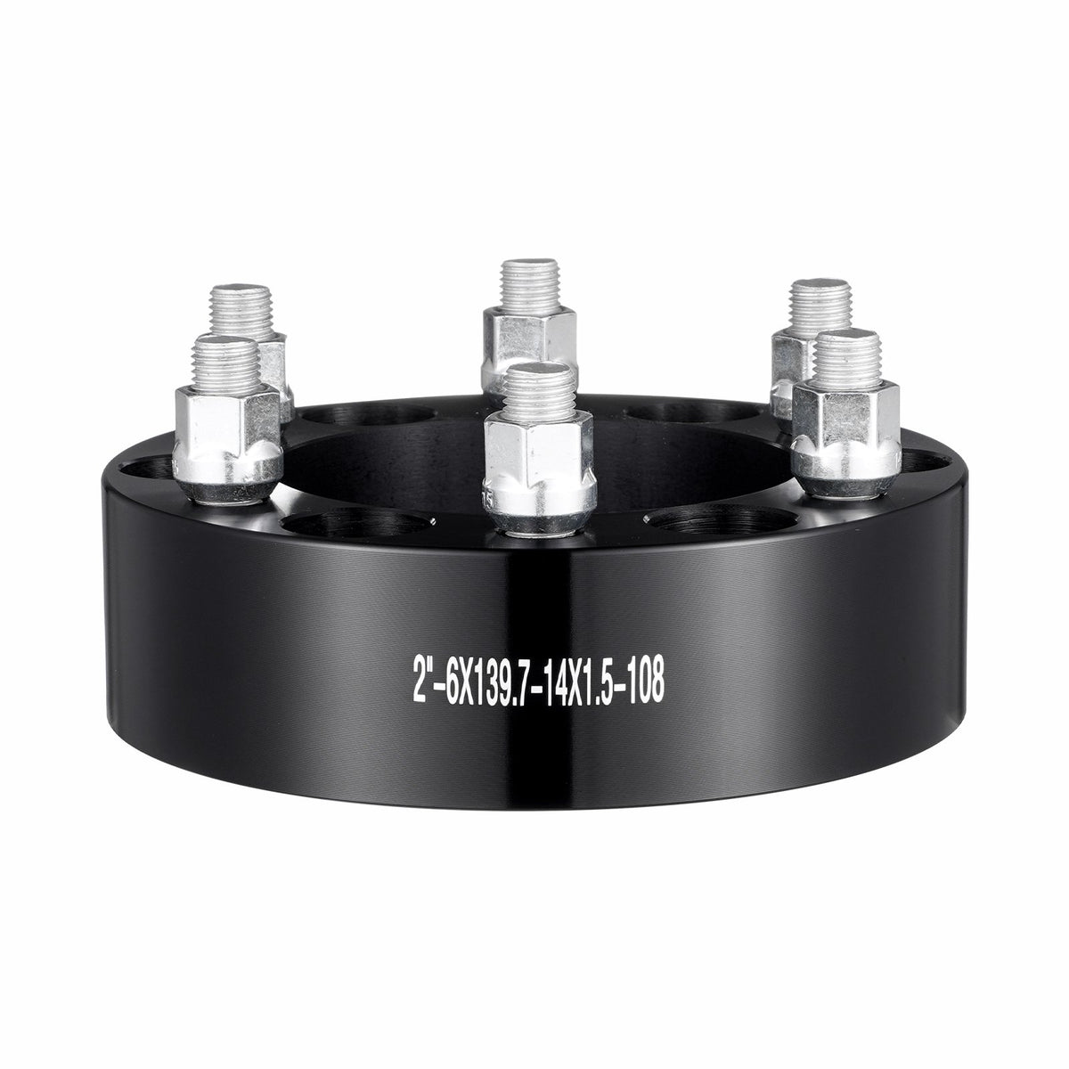 VEVOR 2" 6"x5.5" Wheel Spacers Wheel Adapters 6 Lug Forged Spacer 4 PCS Black