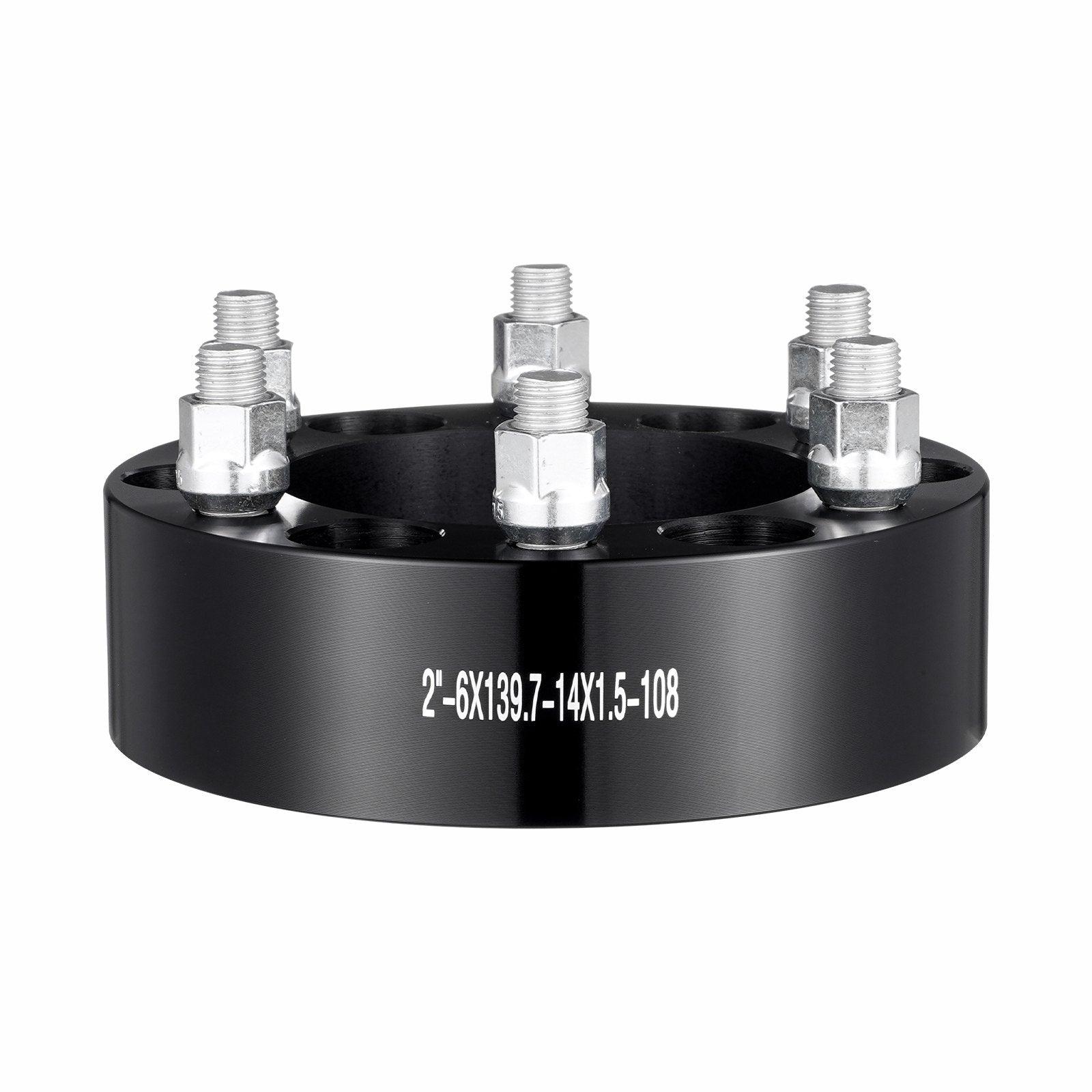 VEVOR 2" 6"x5.5" Wheel Spacers Wheel Adapters 6 Lug Forged Spacer 4 PCS Black