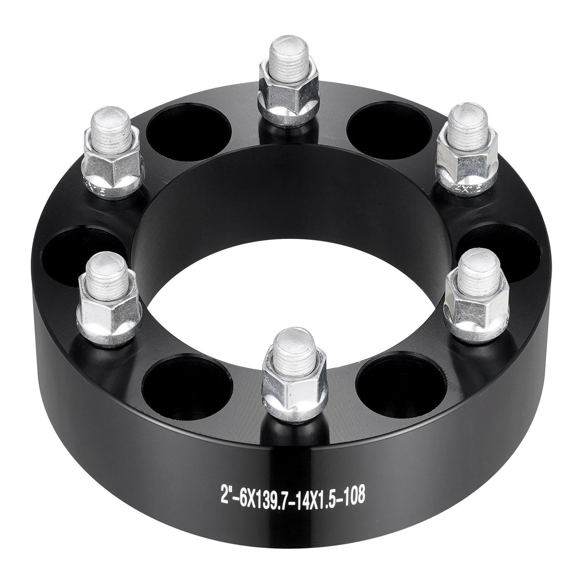 VEVOR 2" 6"x5.5" Wheel Spacers Wheel Adapters 6 Lug Forged Spacer 4 PCS Black