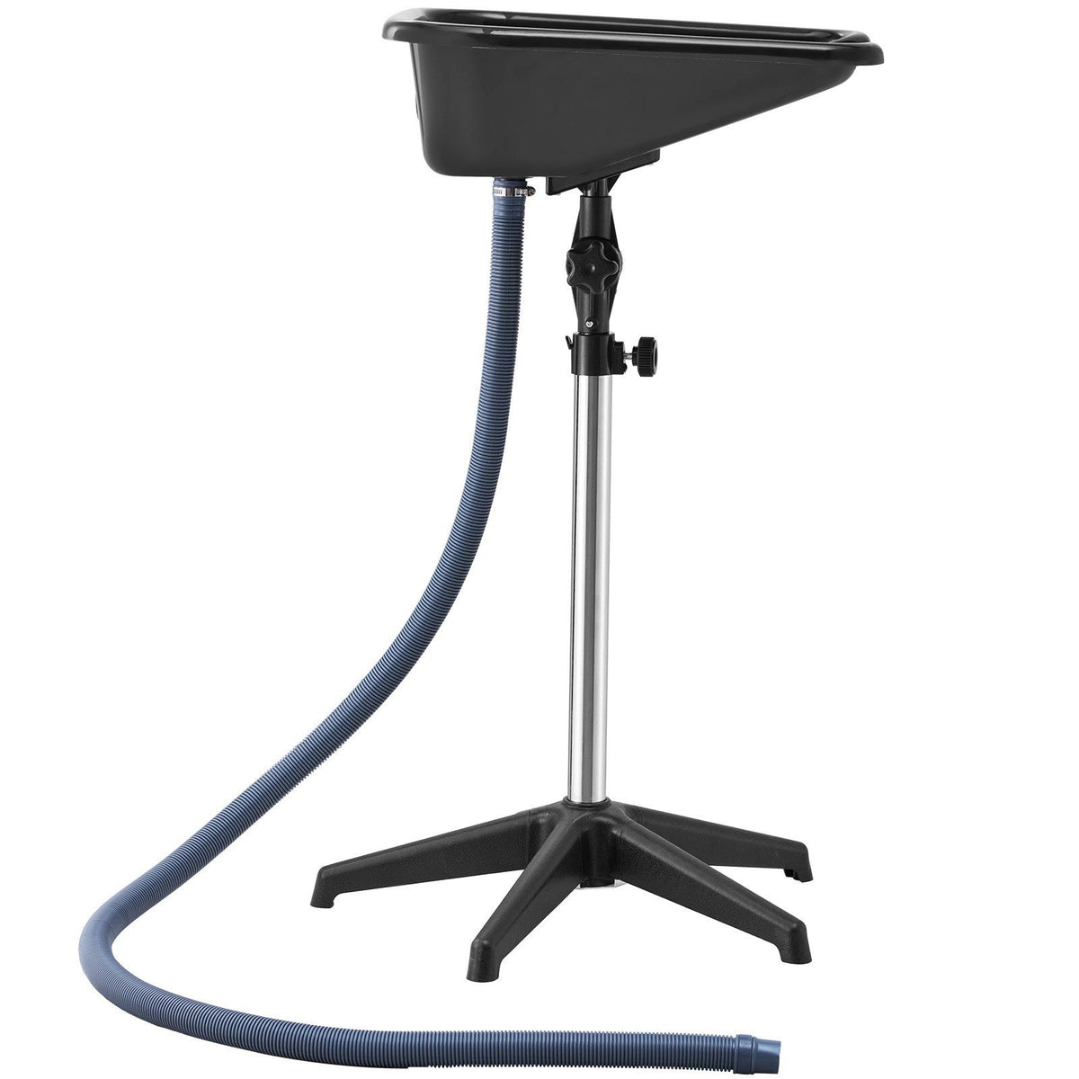 Portable Shampoo Bowl, Shampoo Sink with Adjustable Height & Angle, Salon Hair Wash Sink with Drain Hose and Star-Shaped Support Base for Barbershop Beauty Spa Center Home Use