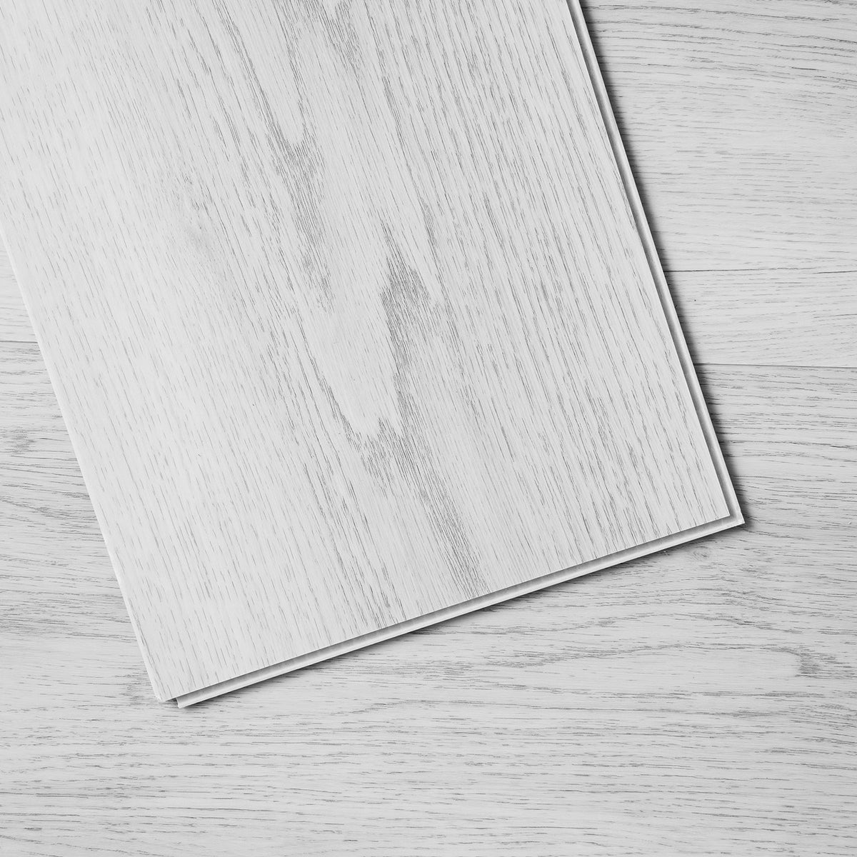 VEVOR Interlocking Vinyl Floor Tiles 48 x 7.3 inch, 10 Tiles 5.5mm Thick Snap Together, Light Gray Wood Grain DIY Flooring for Kitchen, Dining Room, Bedrooms &amp; Bathrooms, Easy for Home Decor