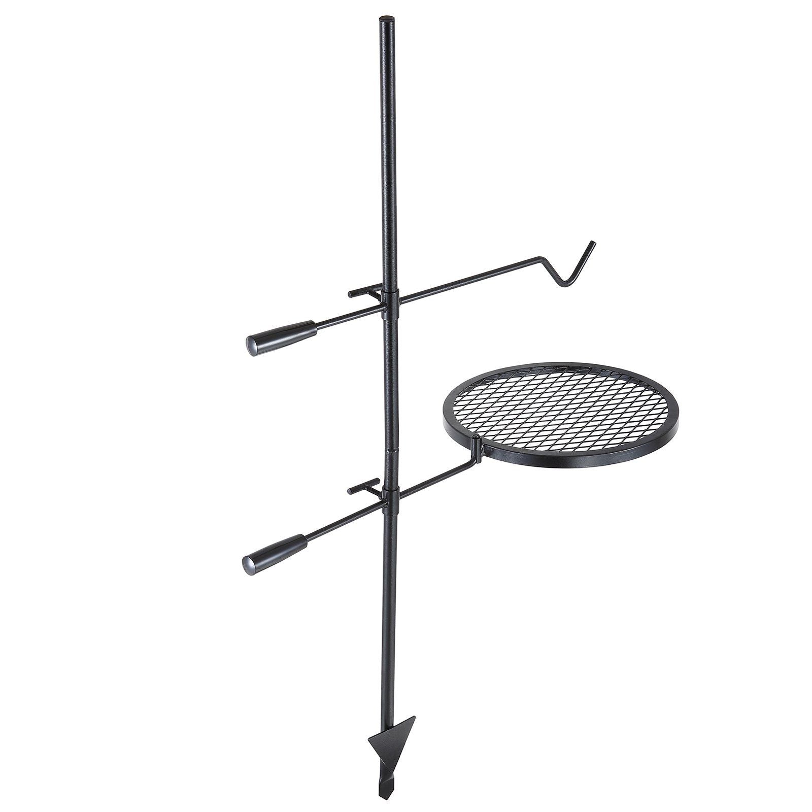 Swivel Campfire Grill Heavy Duty Steel Open Fire Cooking Grate Adjustable