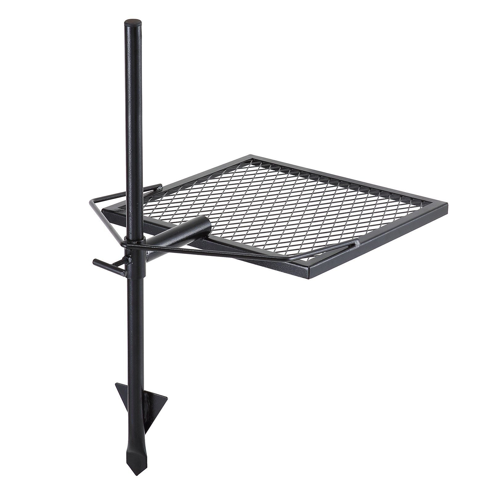 Swivel Campfire Grill, Fire Pit Grill Grate over Fire Pits, Heavy Duty Steel Grill Grates, 360° Adjustable Open Fire Outdoor Cooking Equipment, Portable Camp Fire Racks for Camping Outdoor BBQ