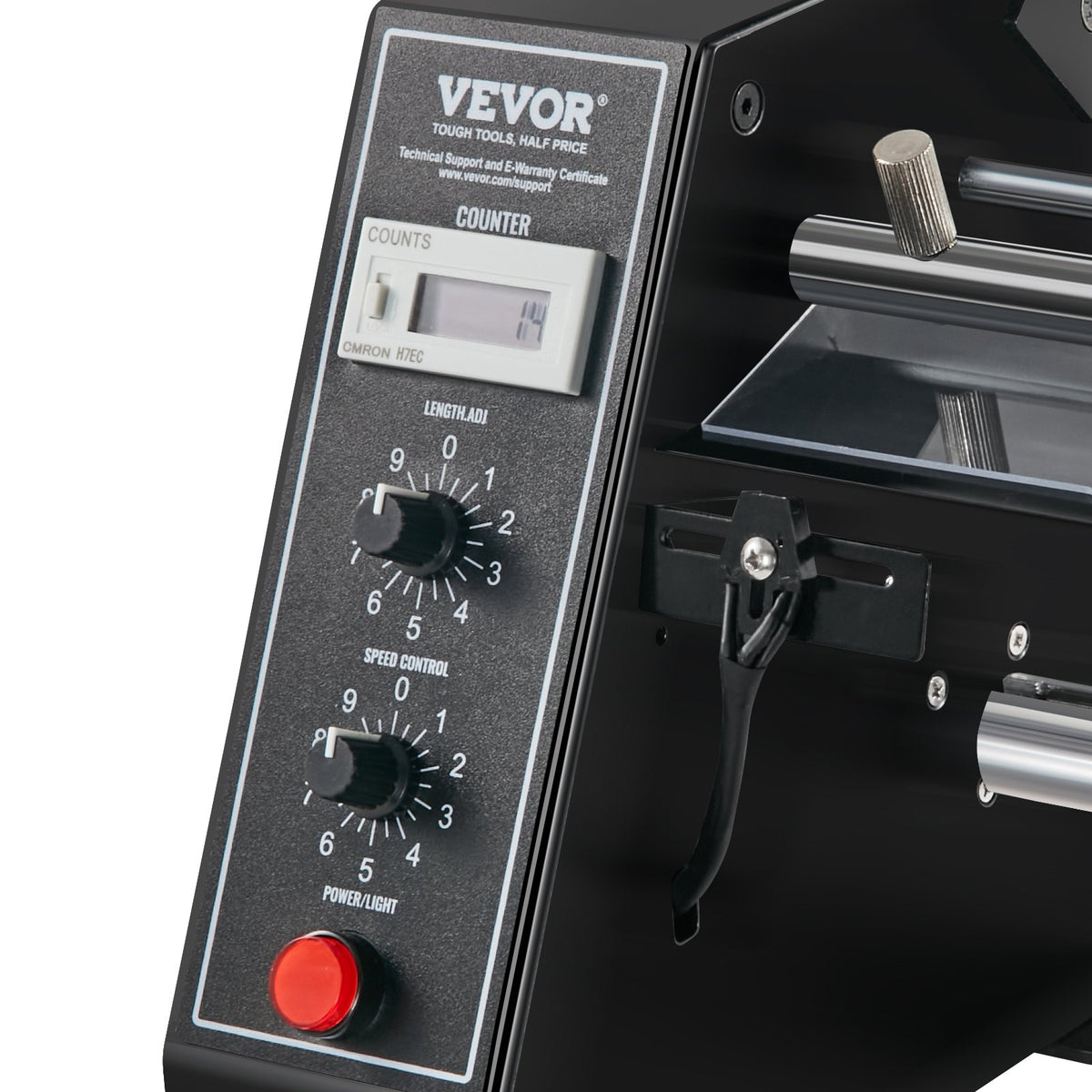 VEVOR Automatic Label Dispenser, Width 15-125 mm, Length 3-150 mm, Automatic Label Stripper Label Separating Machine, Speed Adjustable Label Applicator, Auto Counting 0-999999 for Various Label Sizes