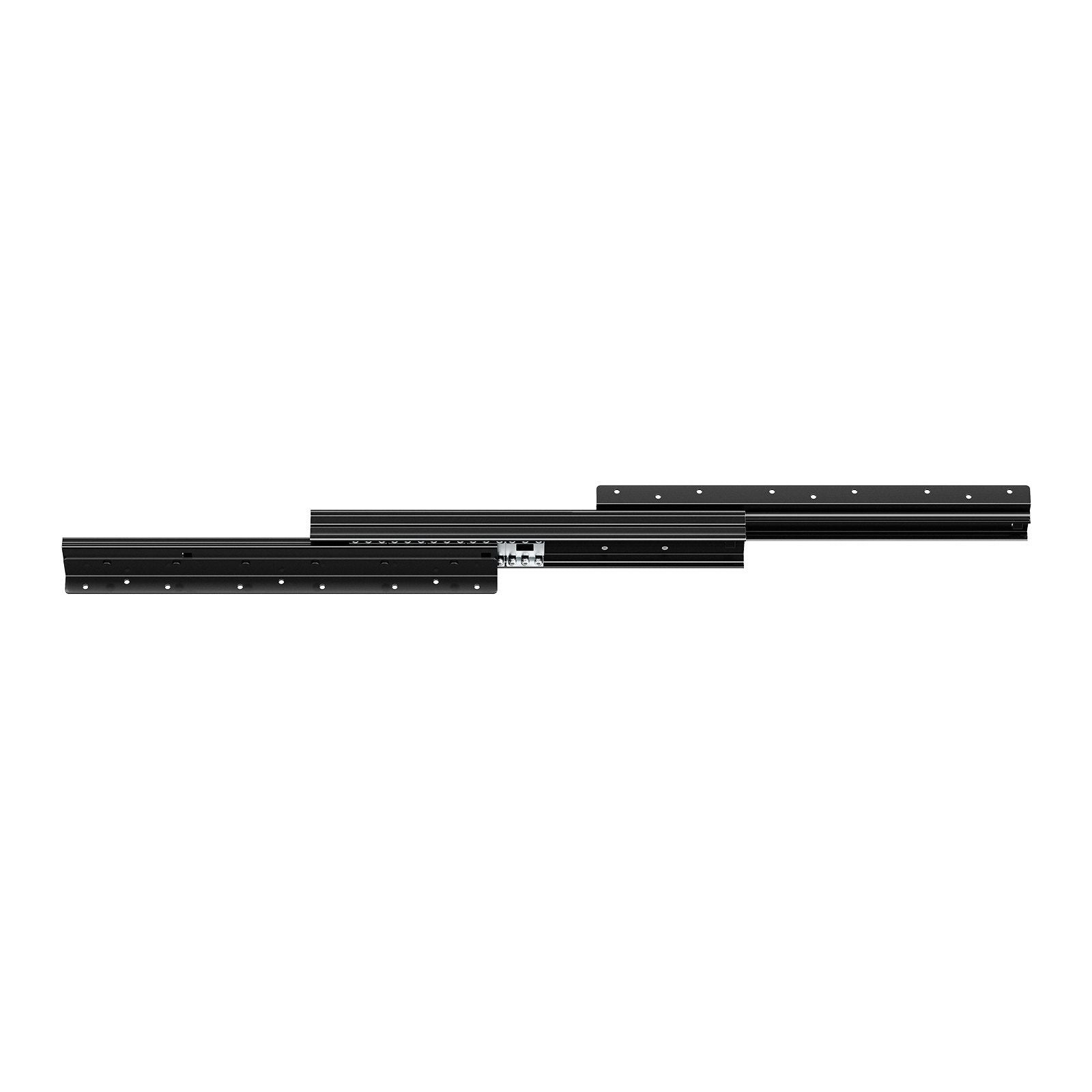 Undermount Drawer Slides, 16 inch, Full Extension Ball Bearing Under Stair Cabinet Rails, 260 LB Load Capacity Heavy Duty Bottom Stair Cabinet Glides Track Runners,for DIY Replacement, Black