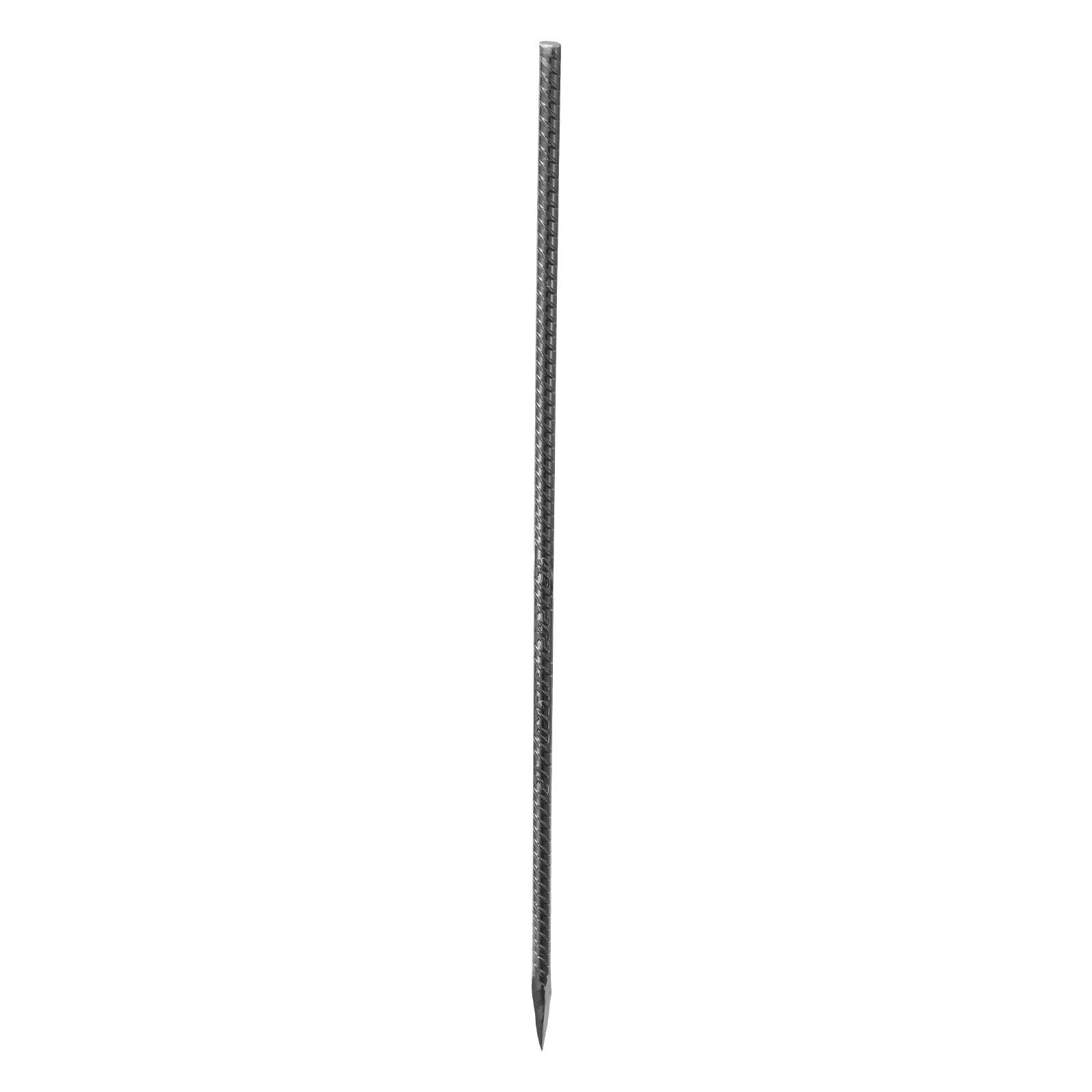 Rebar Stakes, 609.6 mm, Heavy-Duty 12 mm Diameter, Straight Galvanized Steel Ground Anchors with Chisel Point End & Rust-Resistant Coating, for Gardening Support, Fence, Camping Tents (20-Pack)