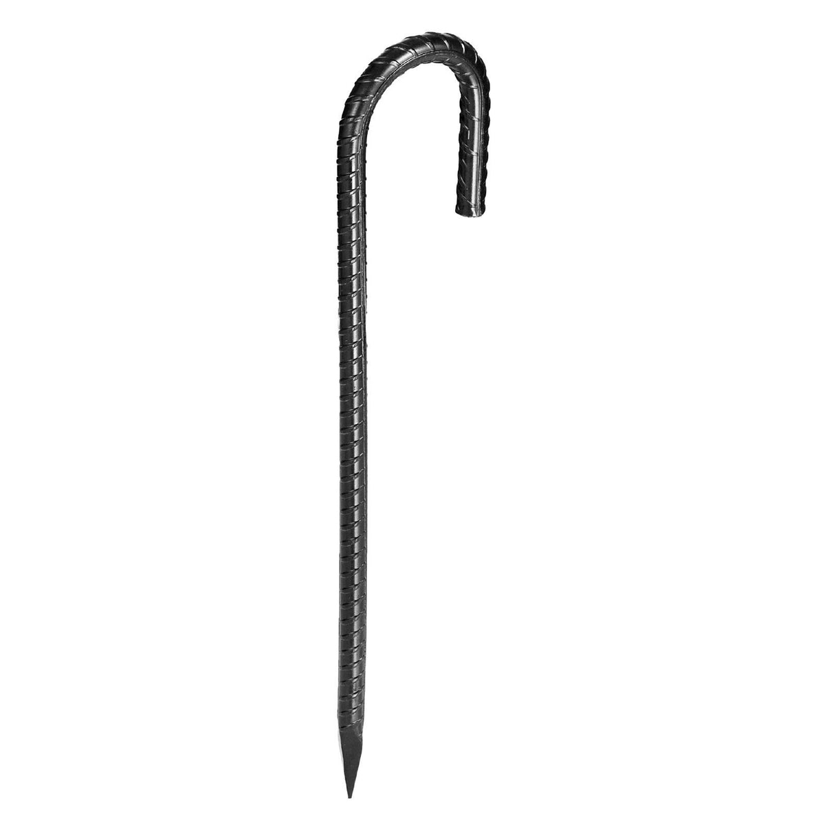 Rebar Stakes, 304.8 mm, Heavy-Duty 10 mm Diameter J Hook, Galvanized Steel Ground Anchors with Chisel Point End &amp; Rust-Resistant Coating, for Gardening Support, Fence, Camping Tents (16-Pack)
