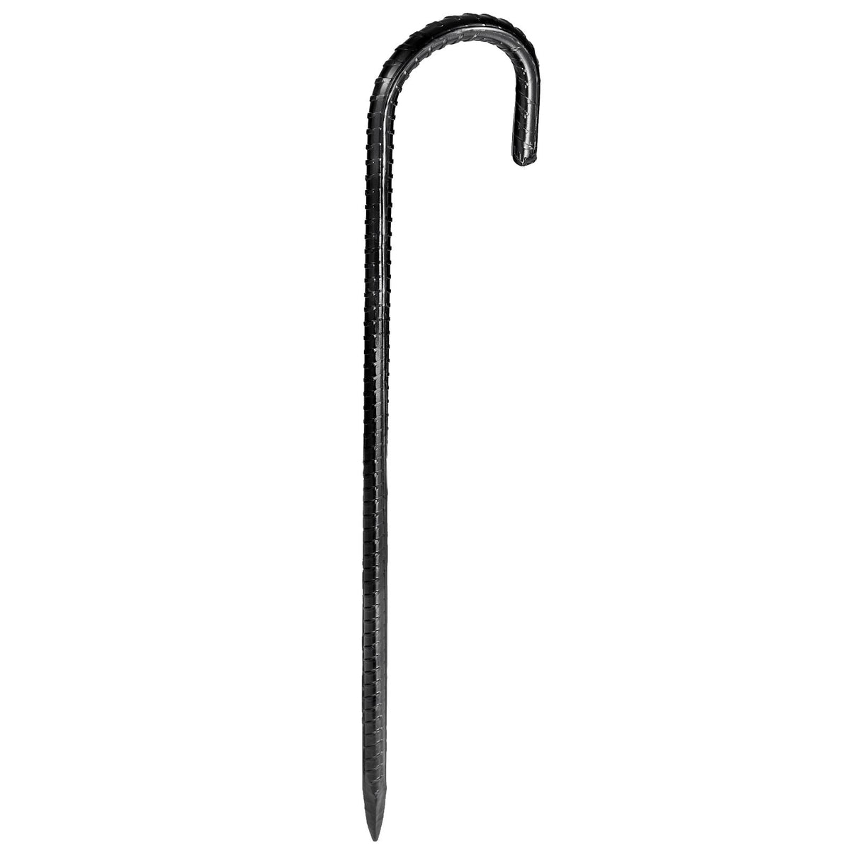 VEVOR Rebar Stakes, 406.4 mm, Heavy-Duty 10 mm Diameter J Hook, Galvanized Steel Ground Anchors with Chisel Point End &amp; Rust-Resistant Coating, for Gardening Support, Fence, Camping Tents (24-Pack)