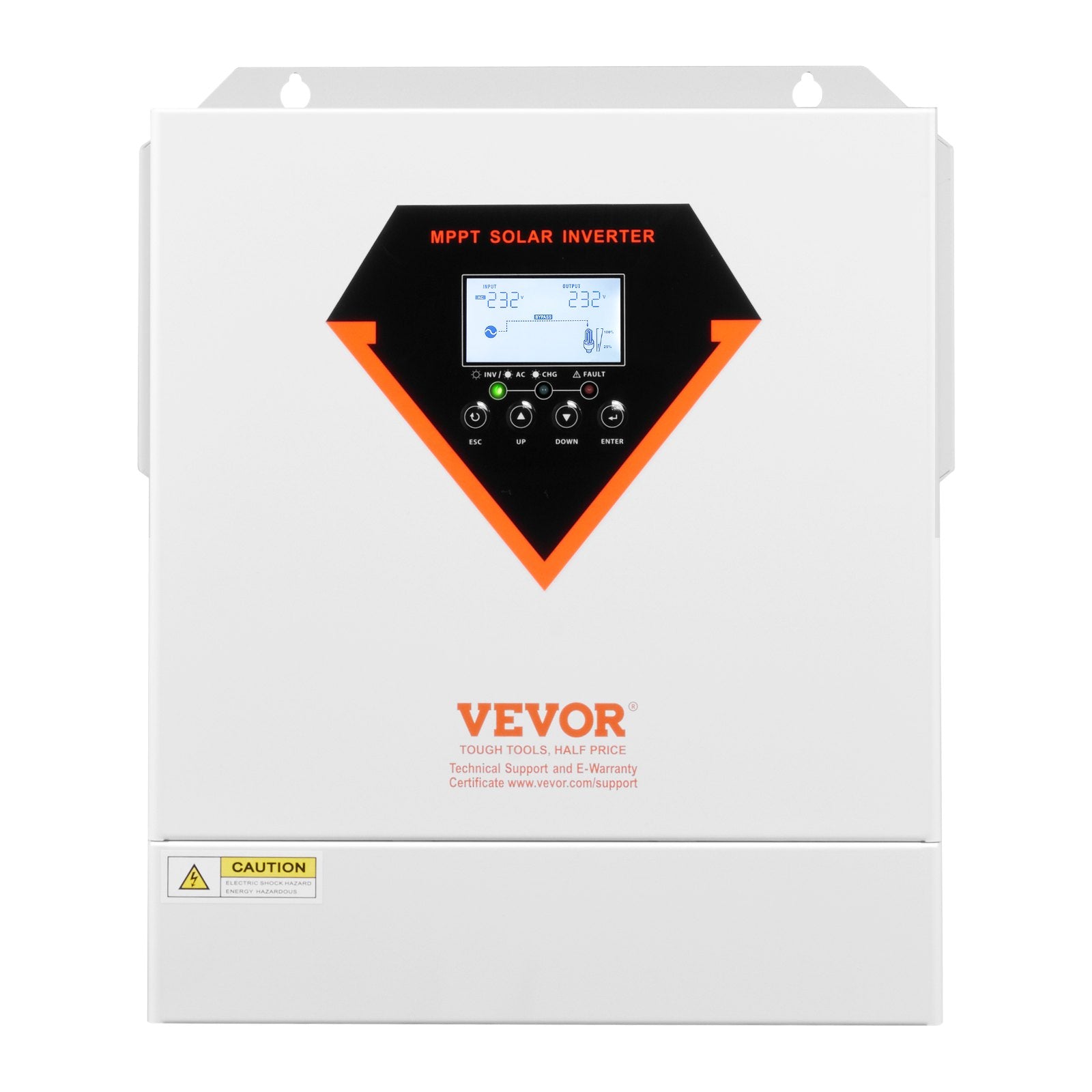 VEVOR Hybrid Solar Inverter, 3500W, All in One Pure Sine Wave Power Inverter Charger, 220V AC, with Built-in 100A MPPT Solar Charger Controller, for Off-Grid System Lead Acid Lithium Battery