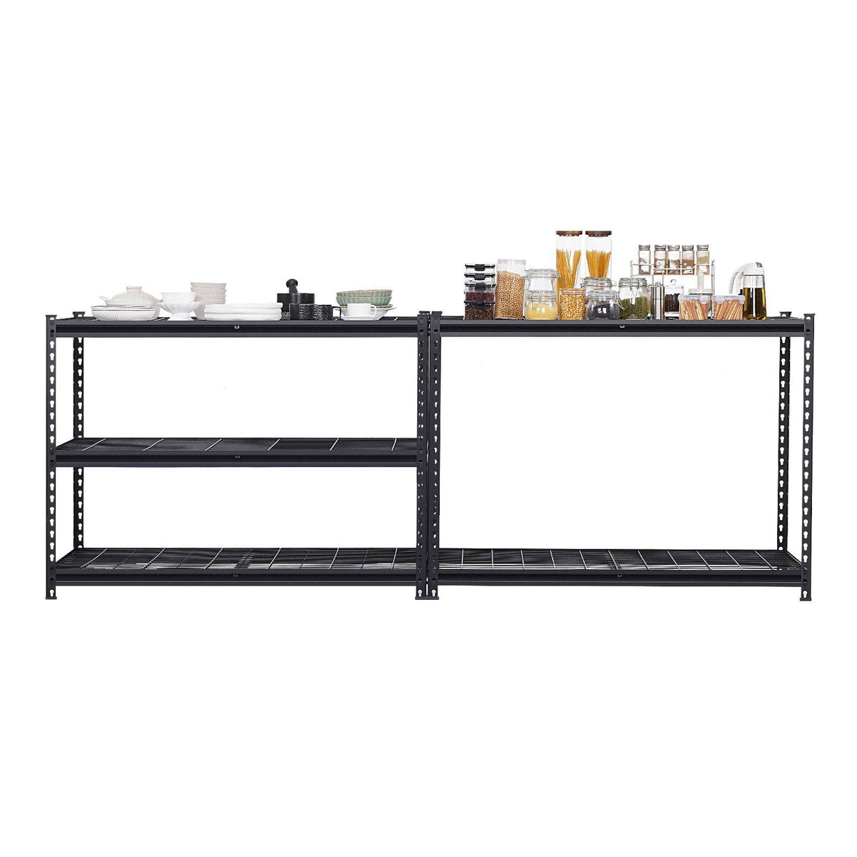 Storage Shelves, 1361 kg, 5 Tier Heavy Duty Garage Shelving, 609.6 x 1219.2 x 1828.8 mm Adjustable Metal Shelves for Industrial Shelving Unit Utility Shelf, for Kitchen, Warehouse, Basement