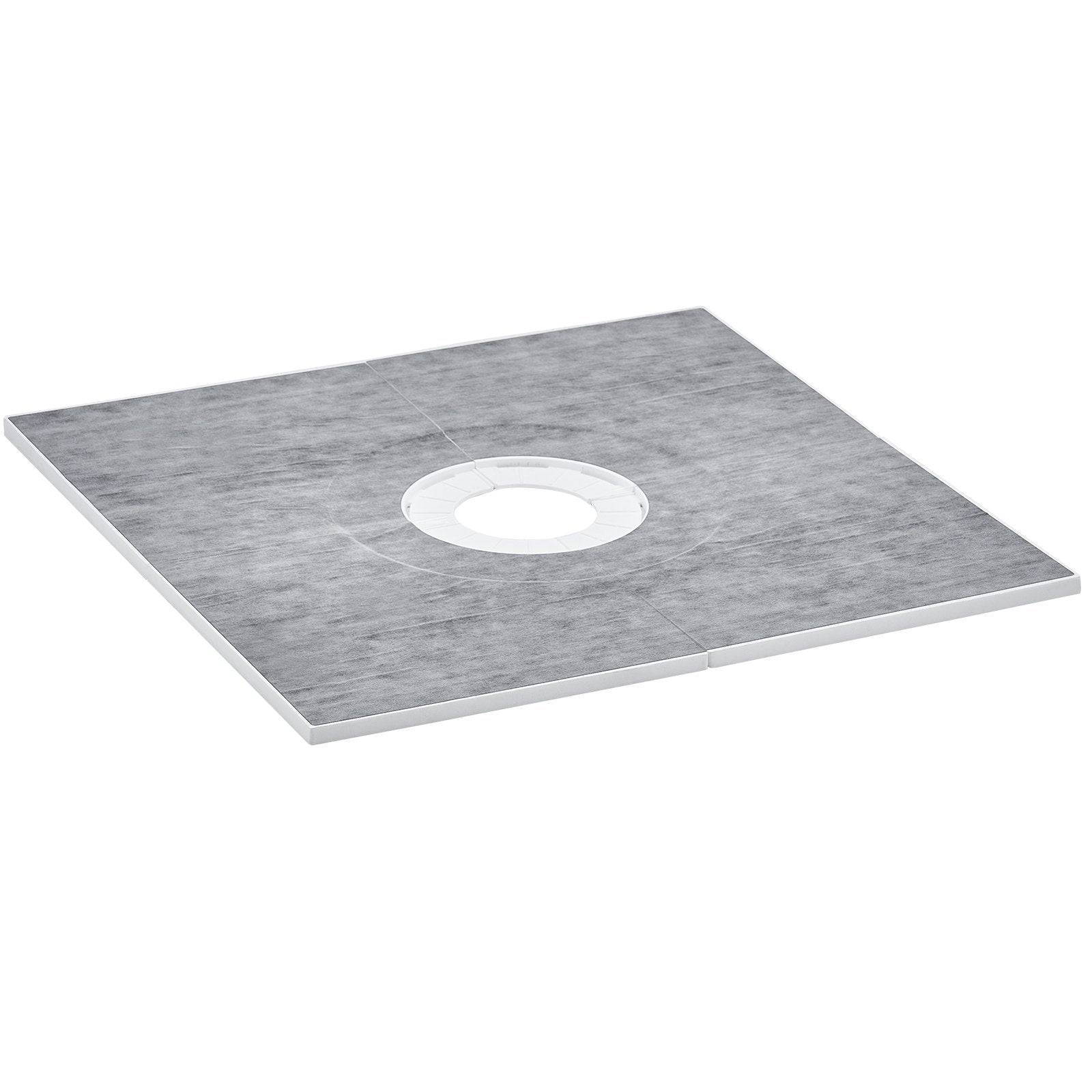 VEVOR Shower Curb Kit, 914x914mm Shower Pan Kit with 160mm Central Drain, Lightweight EPS Shower Installation Kits with 2 Waterproof Cloths, Shower Pan Slope Sticks Fit for Bathroom