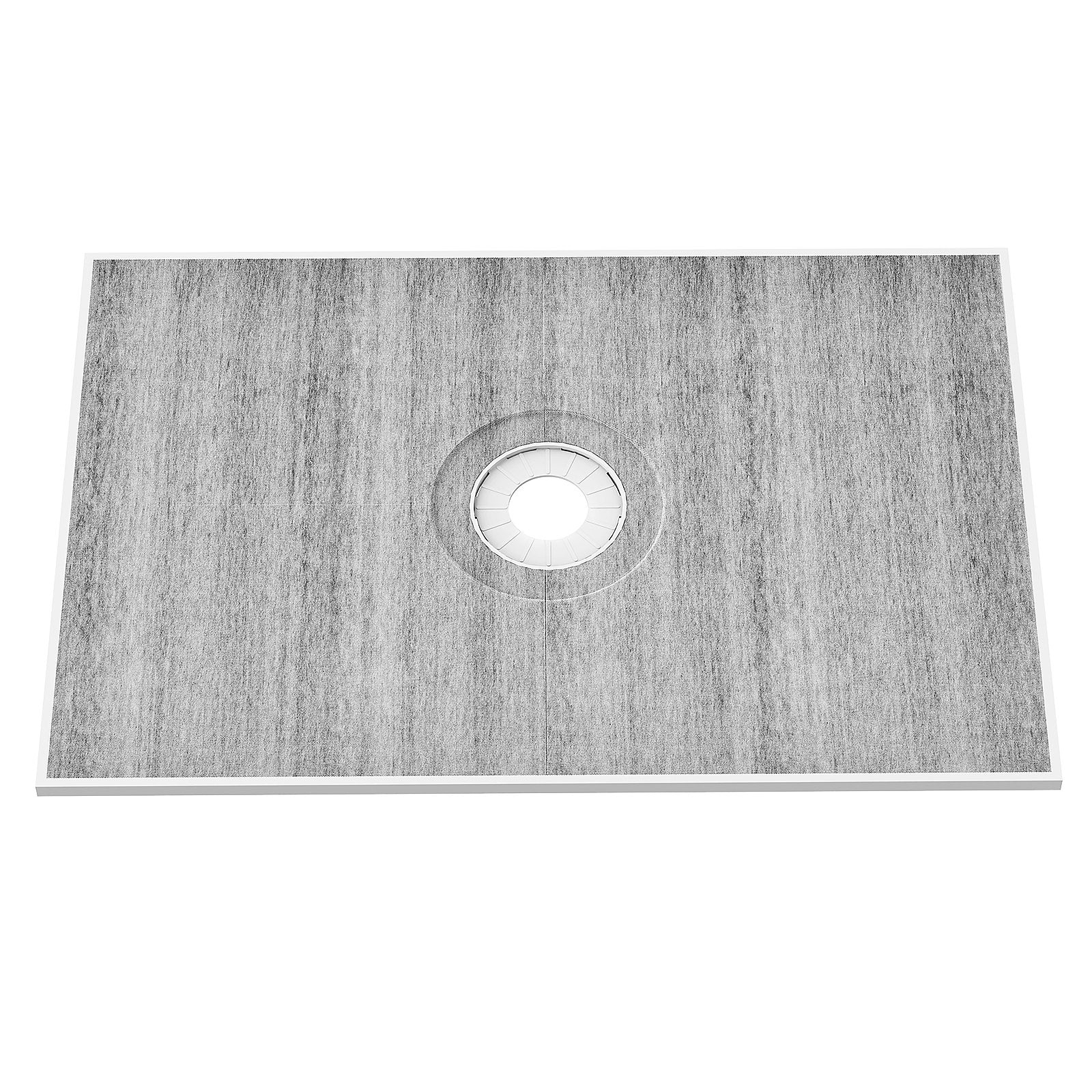 VEVOR Shower Curb Kit, 1219x1828mm Shower Pan Kit with 160mm Central Drain, Lightweight EPS Shower Installation Kits with 2 Waterproof Cloths, Shower Pan Slope Sticks Fit for Bathroom