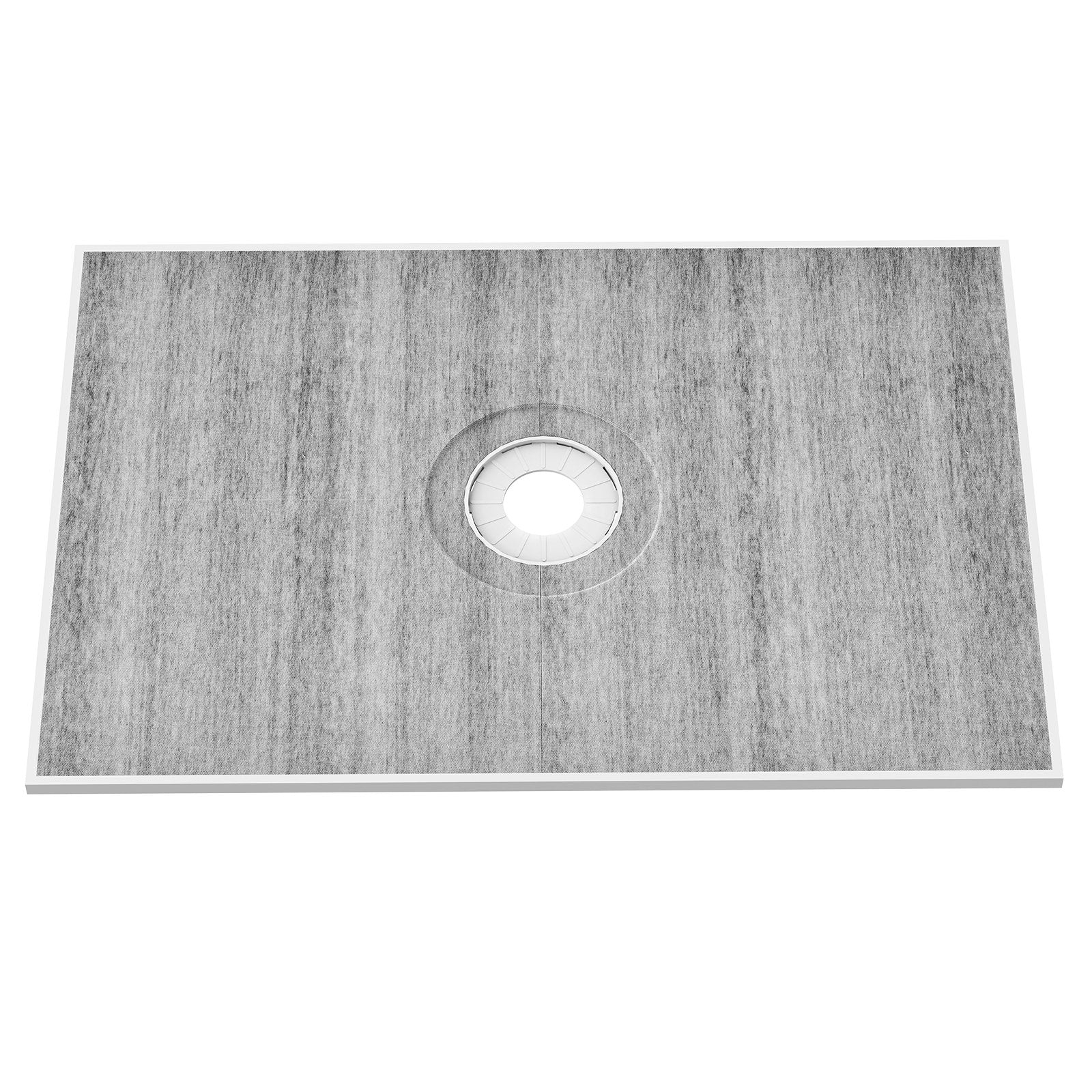 VEVOR Shower Curb Kit, 1219x1828mm Shower Pan Kit with 160mm Central Drain, Lightweight EPS Shower Installation Kits with 2 Waterproof Cloths, Shower Pan Slope Sticks Fit for Bathroom