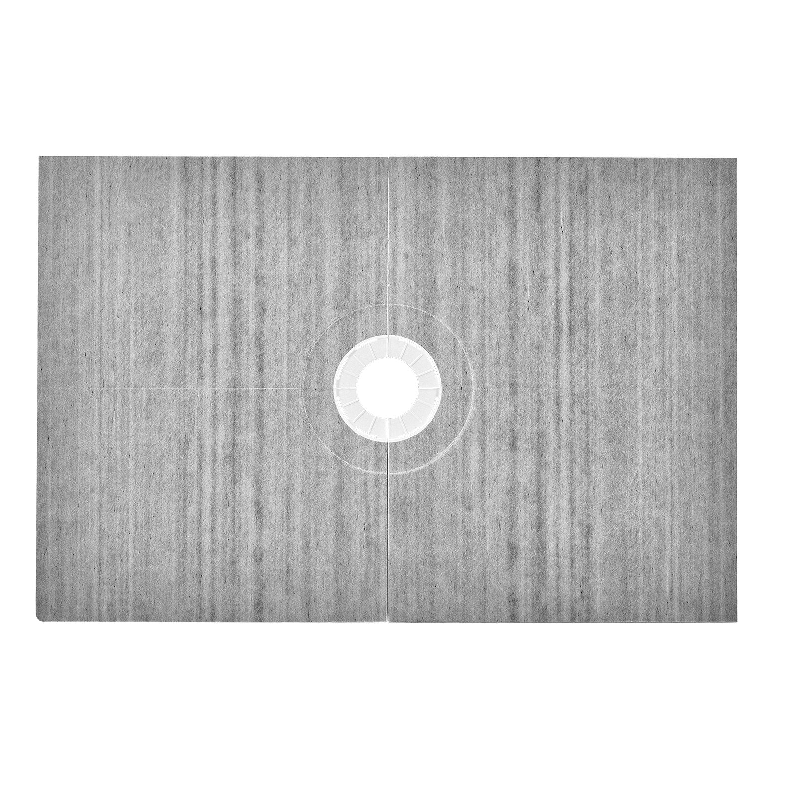 VEVOR Shower Curb Kit, 1219x1828mm Shower Pan Kit with 160mm Central Drain, Lightweight EPS Shower Installation Kits with 2 Waterproof Cloths, Shower Pan Slope Sticks Fit for Bathroom