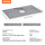 VEVOR Shower Curb Kit, 1524x965mm Shower Pan Kit with 160mm Central Drain, Lightweight EPS Shower Installation Kits with 2 Waterproof Cloths, Shower Pan Slope Sticks Fit for Bathroom