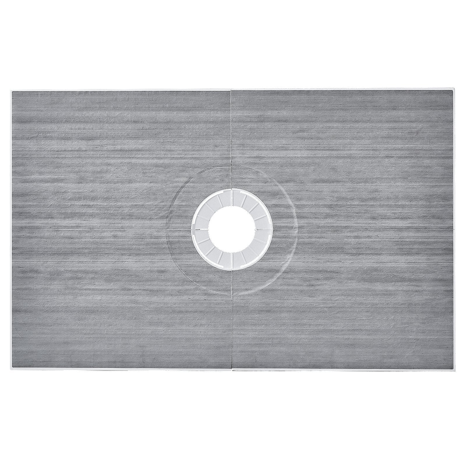 VEVOR Shower Curb Kit, 1524x965mm Shower Pan Kit with 160mm Central Drain, Lightweight EPS Shower Installation Kits with 2 Waterproof Cloths, Shower Pan Slope Sticks Fit for Bathroom