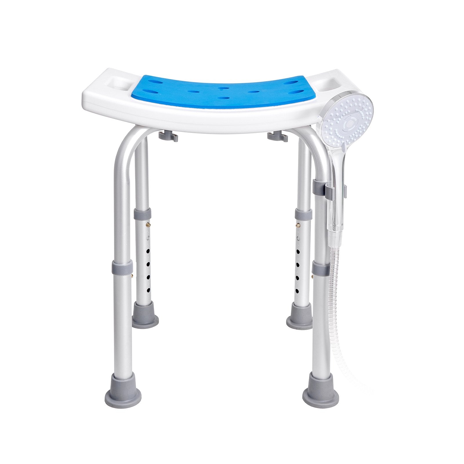 VEVOR Shower Chair, Adjustable Height Shower Stool, Shower Seat for Inside Shower or Tub, Non-Slip Bench Bathtub Stool Seat for Elderly Disabled Handicap, 158.8 kg Capacity