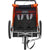 VEVOR Bike Trailer for Toddlers, Kids, Double Seat, 40 kg Load, 2-In-1 Canopy Carrier Converts to Stroller, Tow Behind Foldable Child Bicycle Trailer with Universal Bicycle Coupler, Orange and Gray