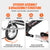 VEVOR Bike Trailer for Toddlers, Kids, Double Seat, 40 kg Load, 2-In-1 Canopy Carrier Converts to Stroller, Tow Behind Foldable Child Bicycle Trailer with Universal Bicycle Coupler, Orange and Gray