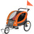 VEVOR Bike Trailer for Toddlers, Kids, Double Seat, 40 kg Load, 2-In-1 Canopy Carrier Converts to Stroller, Tow Behind Foldable Child Bicycle Trailer with Universal Bicycle Coupler, Orange and Gray
