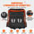 VEVOR Bike Trailer for Toddlers, Kids, Double Seat, 45 kg Load, 2-In-1 Canopy Carrier Converts to Stroller, Tow Behind Foldable Child Bicycle Trailer with Universal Bicycle Coupler, Orange and Gray