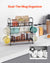 VEVOR 2 Tier Coffee Bar Organizer for Countertop w/ 12 Movable Hooks Mug Holder