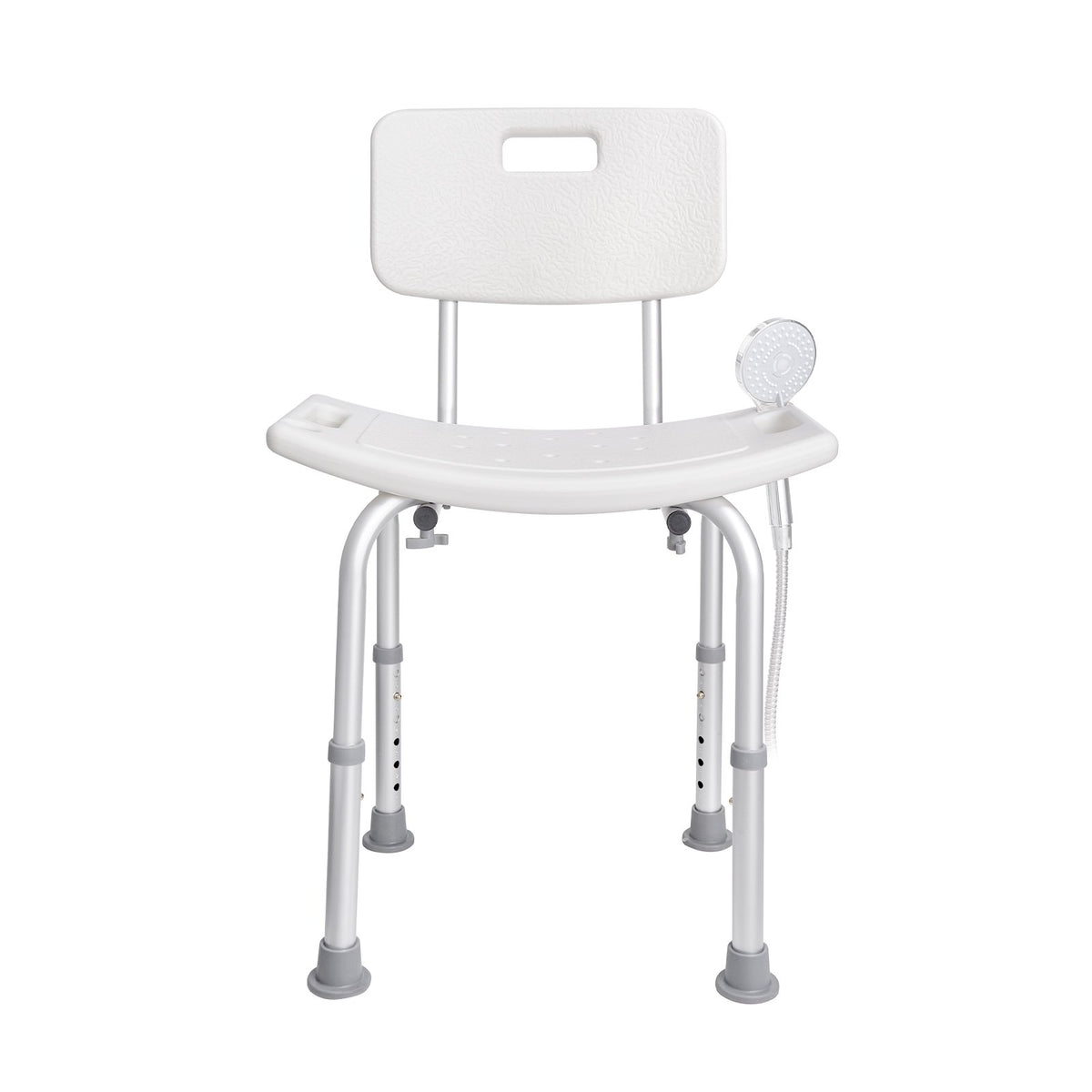 VEVOR Shower Chair, Shower Seat with Back, Adjustable Height Shower Stool, Shower Chair for Inside Shower Bathtub, Non-slip Bathroom Bench Bath Chair for Elderly Disabled Handicap, 158.8 kg Capacity