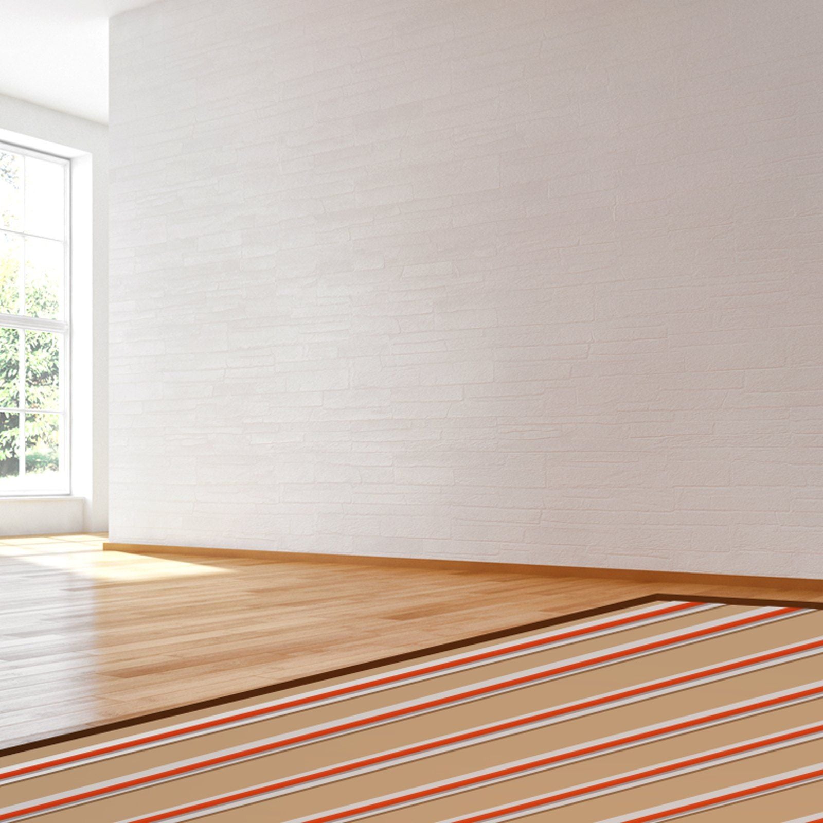 PEX Heat Transfer Plates 1.2m, Radiant Heat Plates for 19mm PEX Pipe, Durable Aluminum & Easy Trimming and Install Underfloor Heat Tubing Plates, Perfect for Wooden Floors (100pcs)