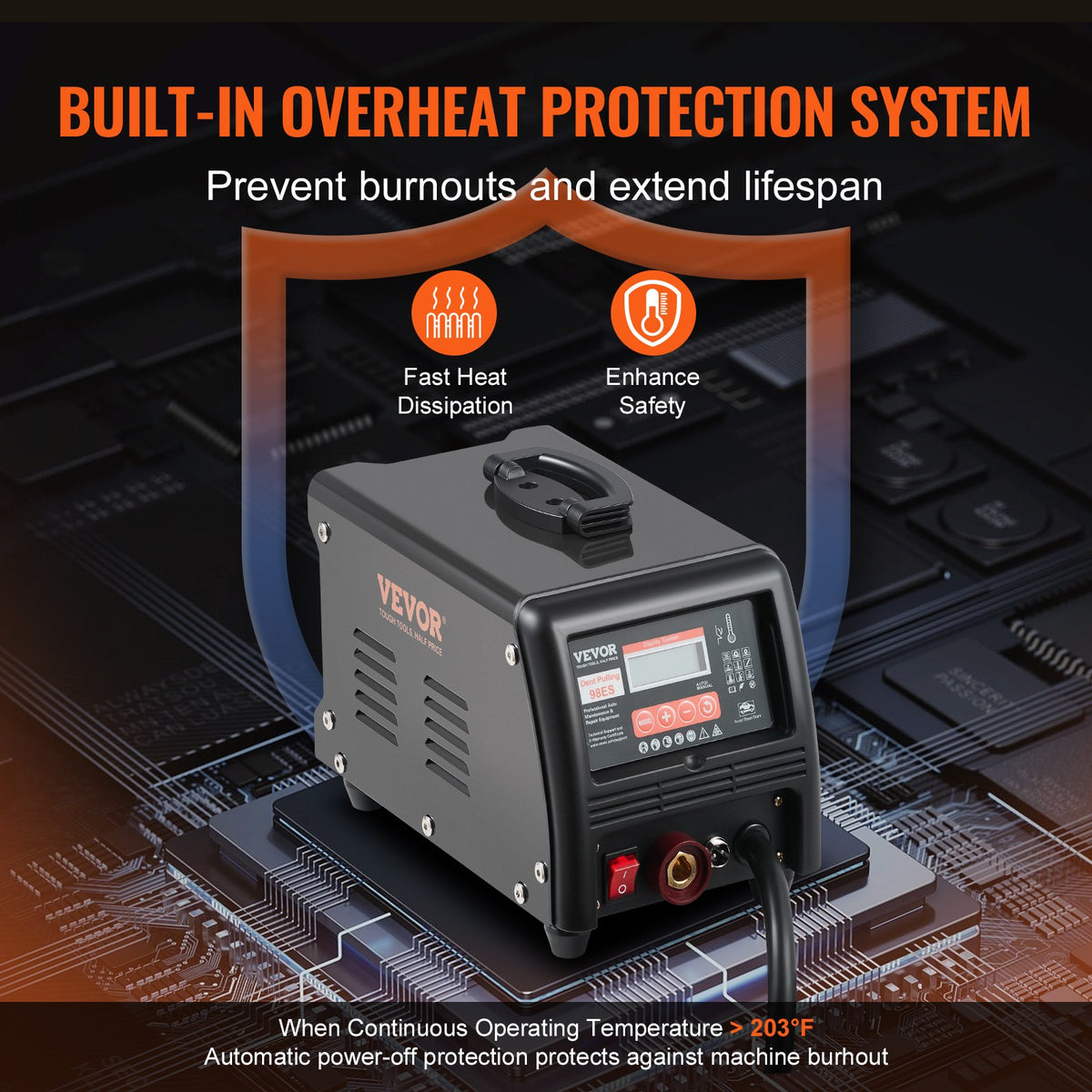 VEVOR Stud Welder Dent Repair Kit, 3KW Spot Welder Dent Puller with Auto/Manual Welding & 9 Versatile Modes, Auto Body Spot Welding Dent Puller Machine for Car, Truck Dent Repair