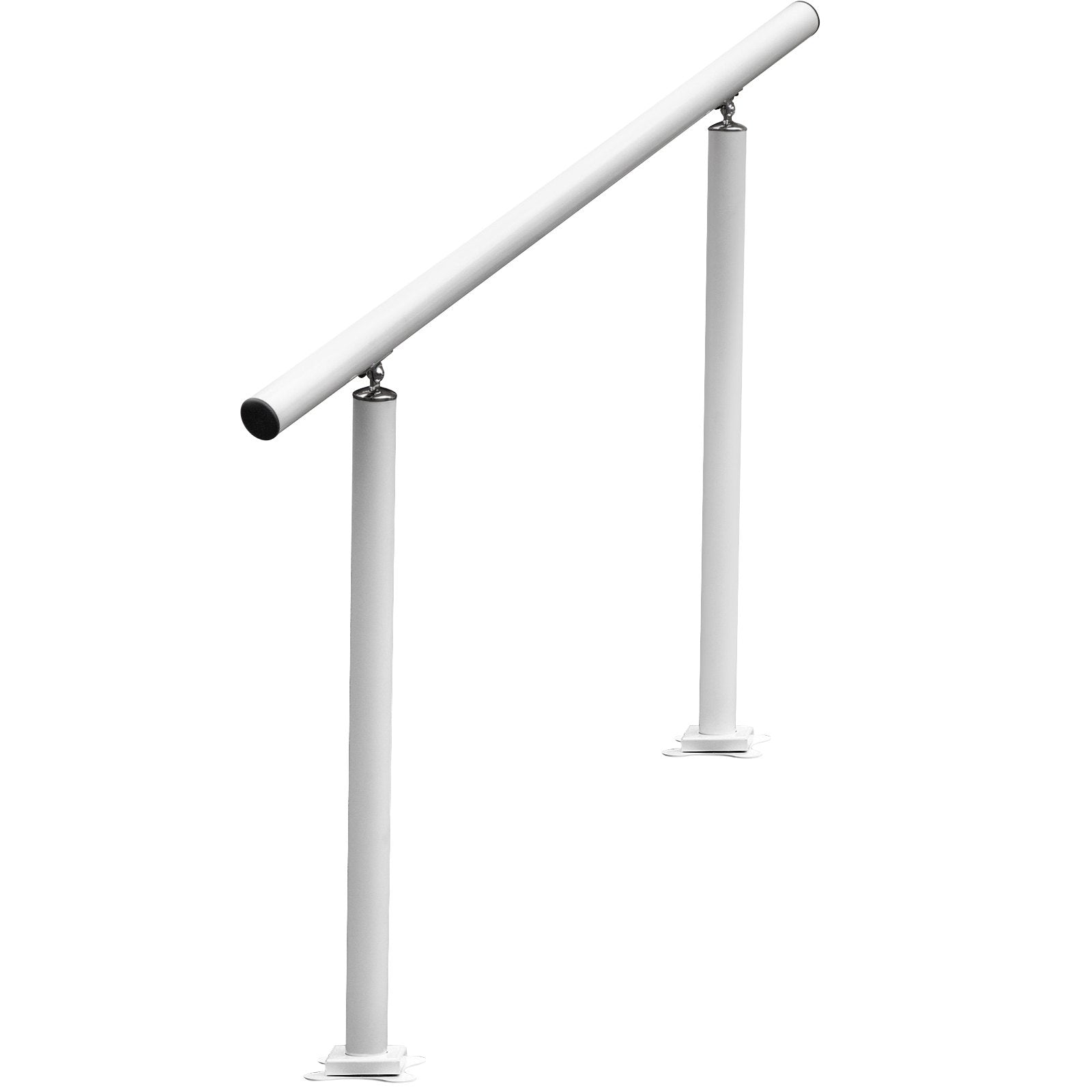VEVOR Handrail Outdoor Stairs, 3ft, 34 Inch Outdoor Handrail, Outdoor Stair Railing Adjustable from 0 to 60 Degrees Handrail for Stairs Outdoor White Aluminum Stair Railing for Garden, Office Area